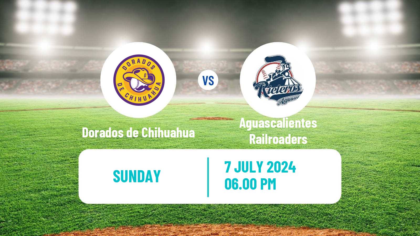 Baseball LMB Dorados de Chihuahua - Aguascalientes Railroaders