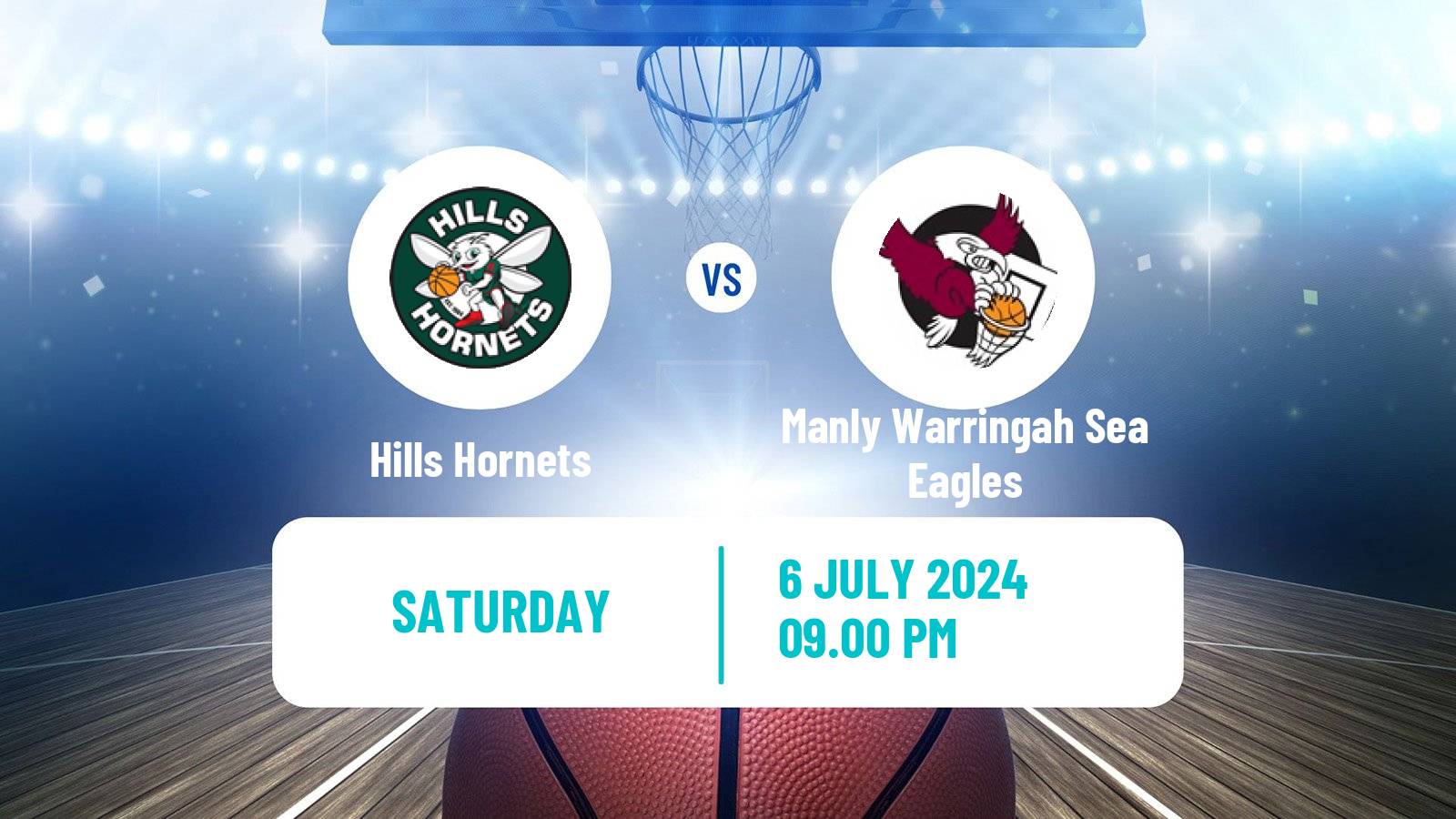 Basketball Australian NBL1 East Women Hills Hornets - Manly Warringah Sea Eagles