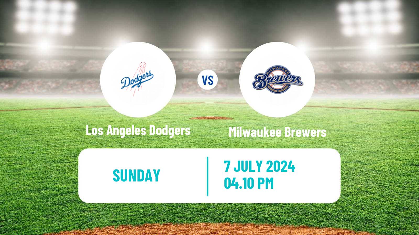 Baseball MLB Los Angeles Dodgers - Milwaukee Brewers