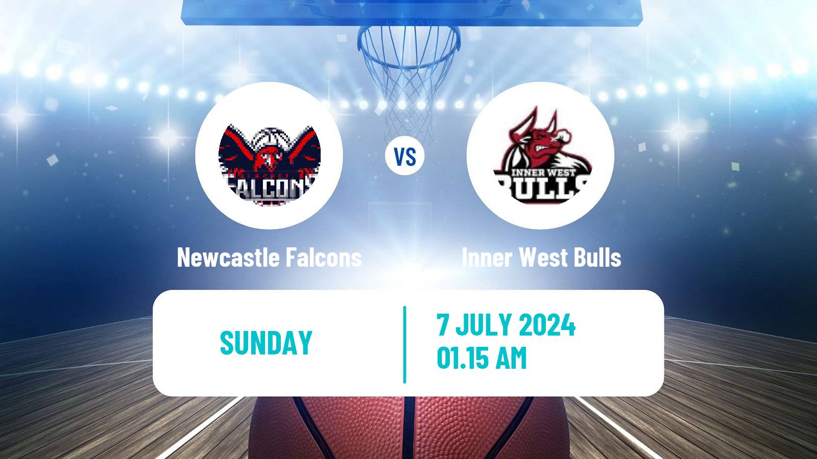 Basketball Australian NBL1 East Newcastle Falcons - Inner West Bulls