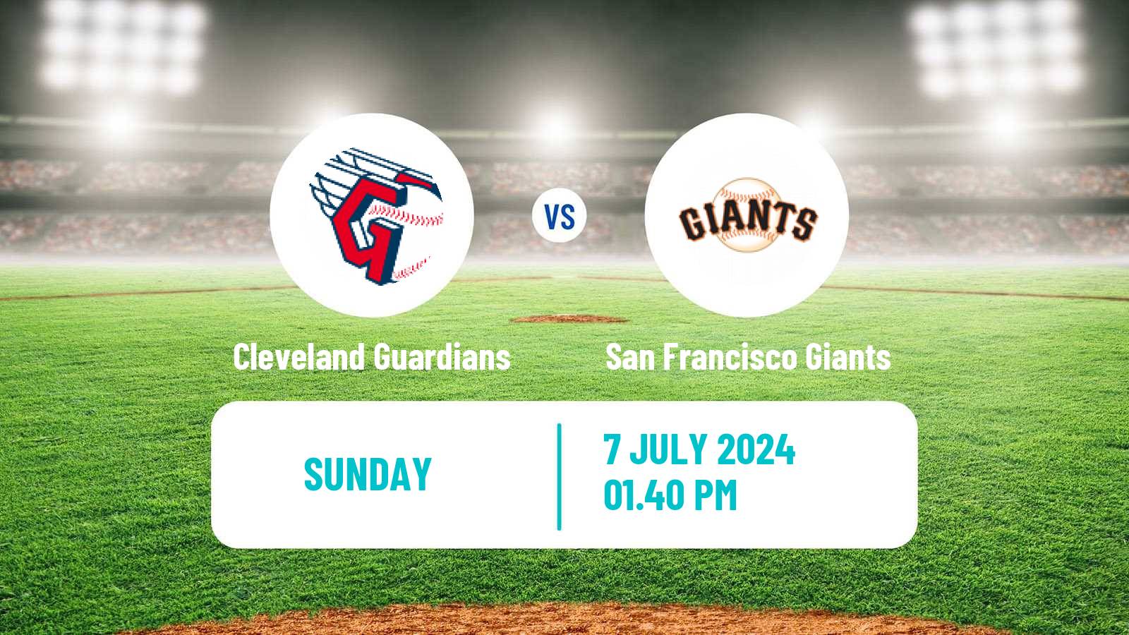 Baseball MLB Cleveland Guardians - San Francisco Giants