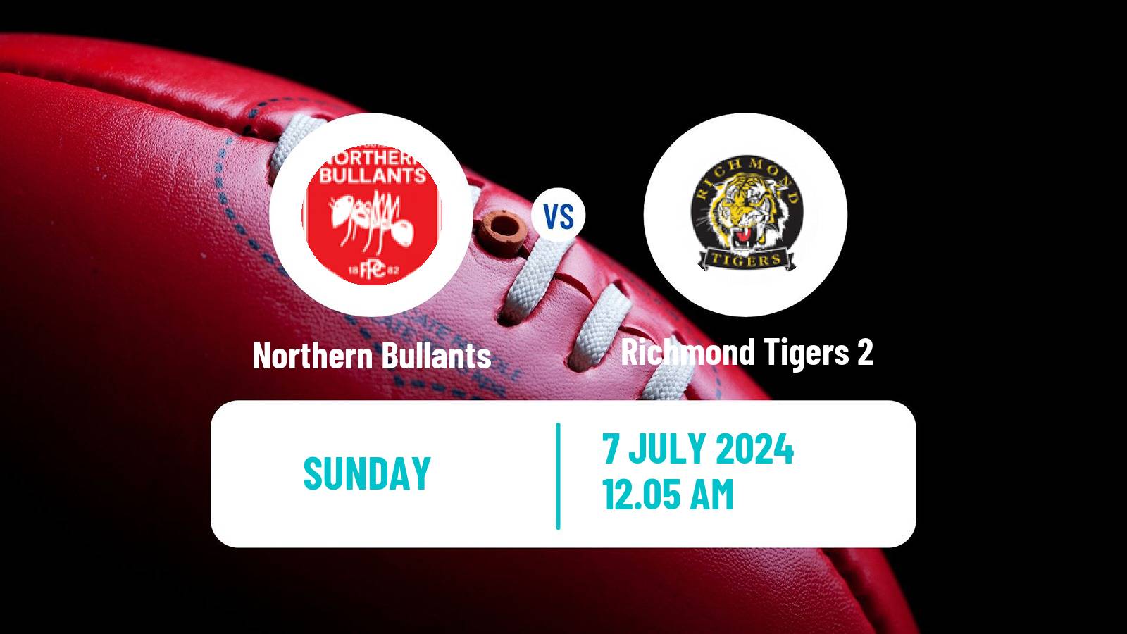 Aussie rules VFL Northern Bullants - Richmond Tigers 2