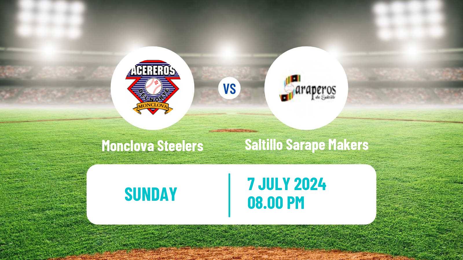 Baseball LMB Monclova Steelers - Saltillo Sarape Makers