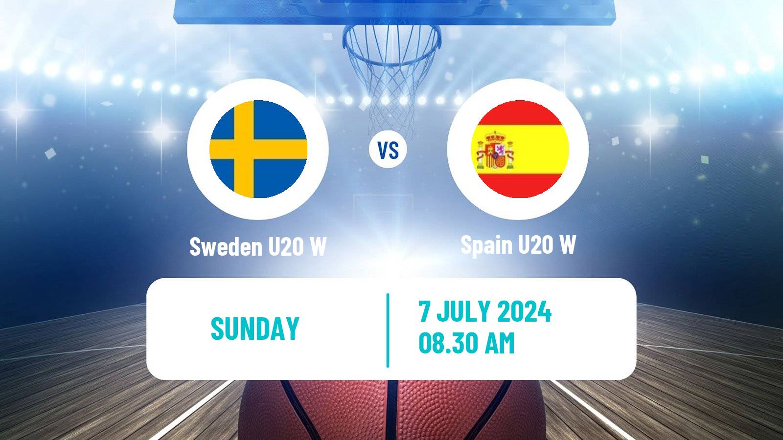 Basketball European Championship U20 Basketball Women Sweden U20 W - Spain U20 W