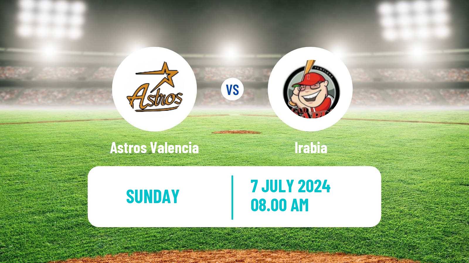 Baseball Spanish Division de Honor Baseball Astros Valencia - Irabia