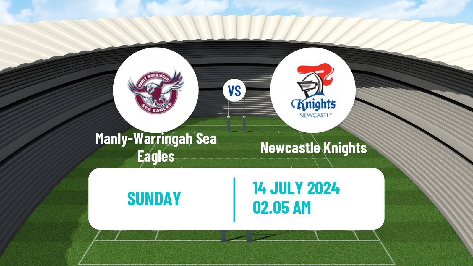 Rugby league Australian NRL Manly-Warringah Sea Eagles - Newcastle Knights
