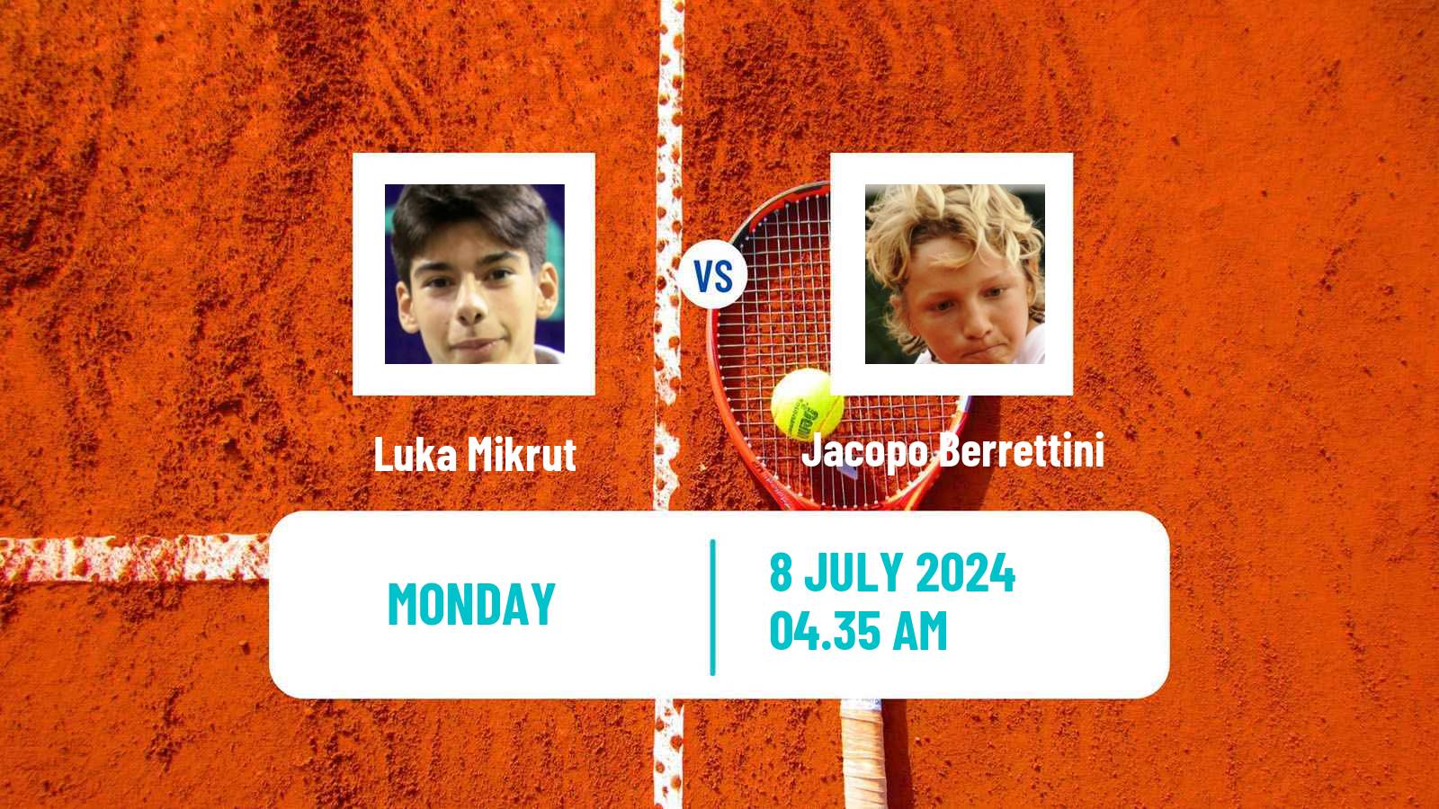 Tennis Trieste Challenger Men Luka Mikrut - Jacopo Berrettini