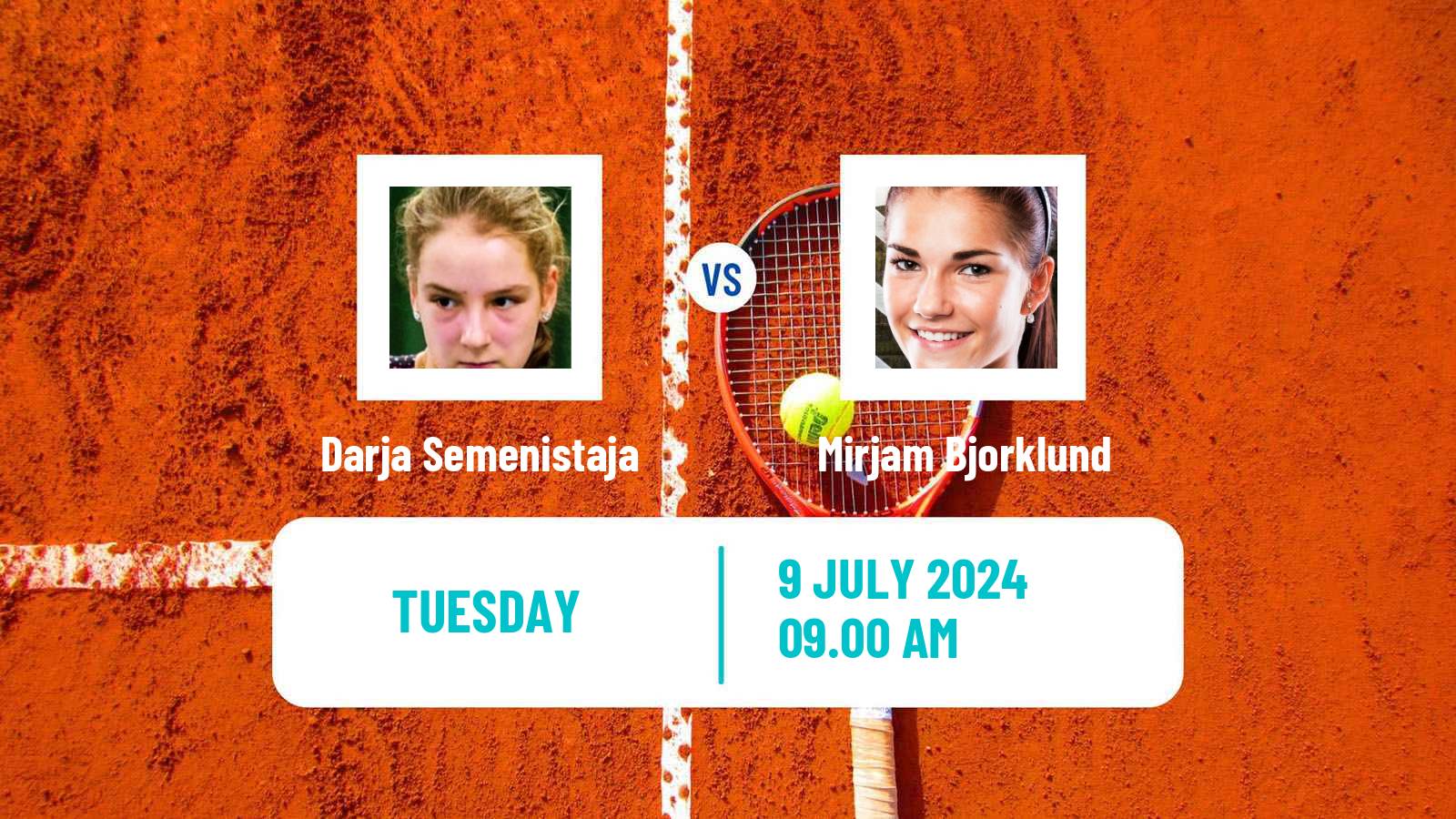 Tennis Bastad Challenger Women Darja Semenistaja - Mirjam Bjorklund