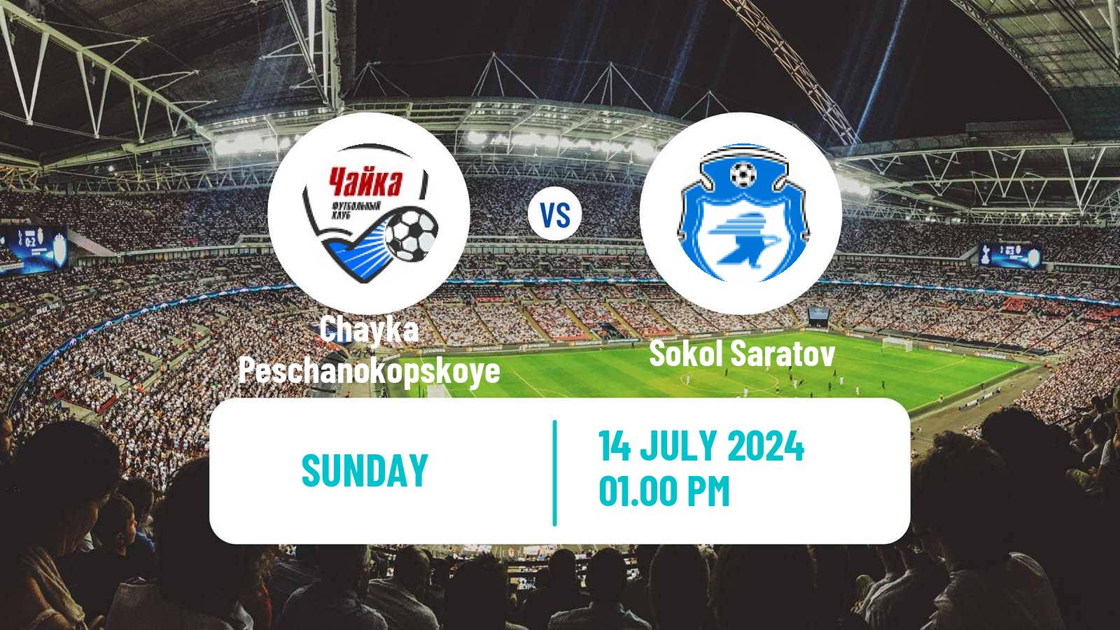 Soccer Russian FNL Chayka Peschanokopskoye - Sokol Saratov