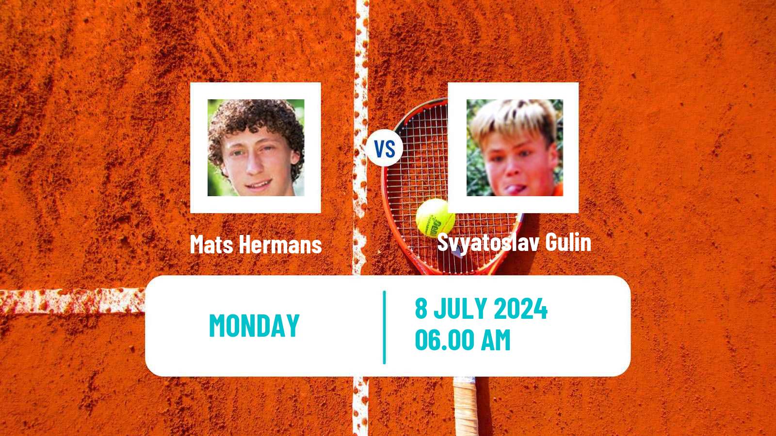 Tennis Trieste Challenger Men Mats Hermans - Svyatoslav Gulin