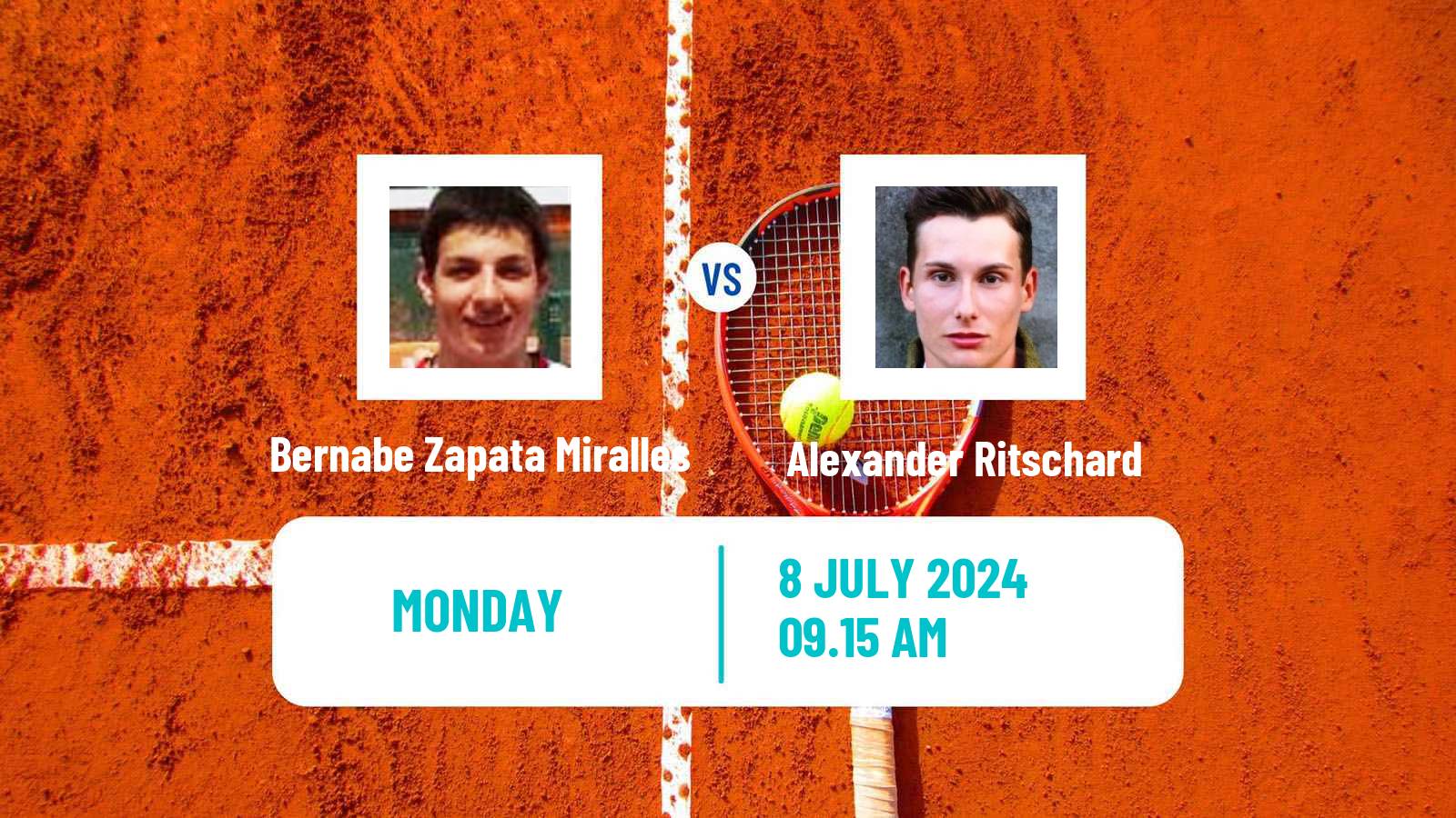 Tennis Salzburg Challenger Men Bernabe Zapata Miralles - Alexander Ritschard