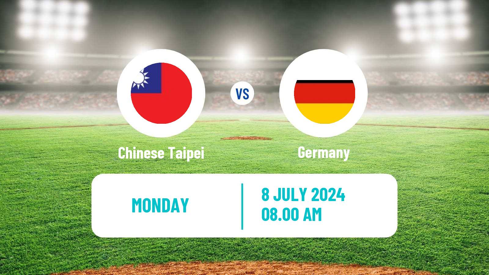 Baseball Prague Baseball Week Chinese Taipei - Germany