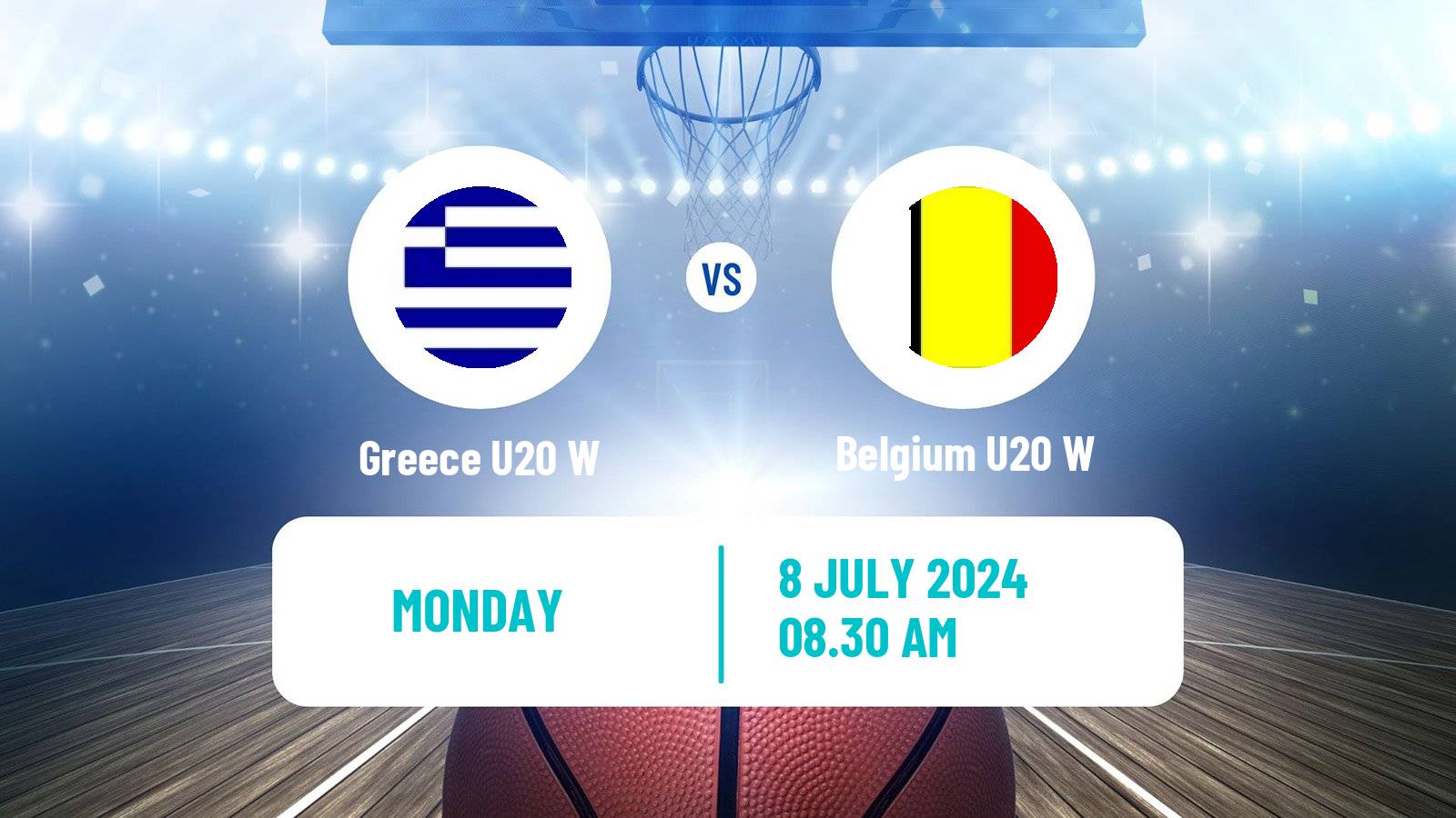 Basketball European Championship U20 B Basketball Women Greece U20 W - Belgium U20 W