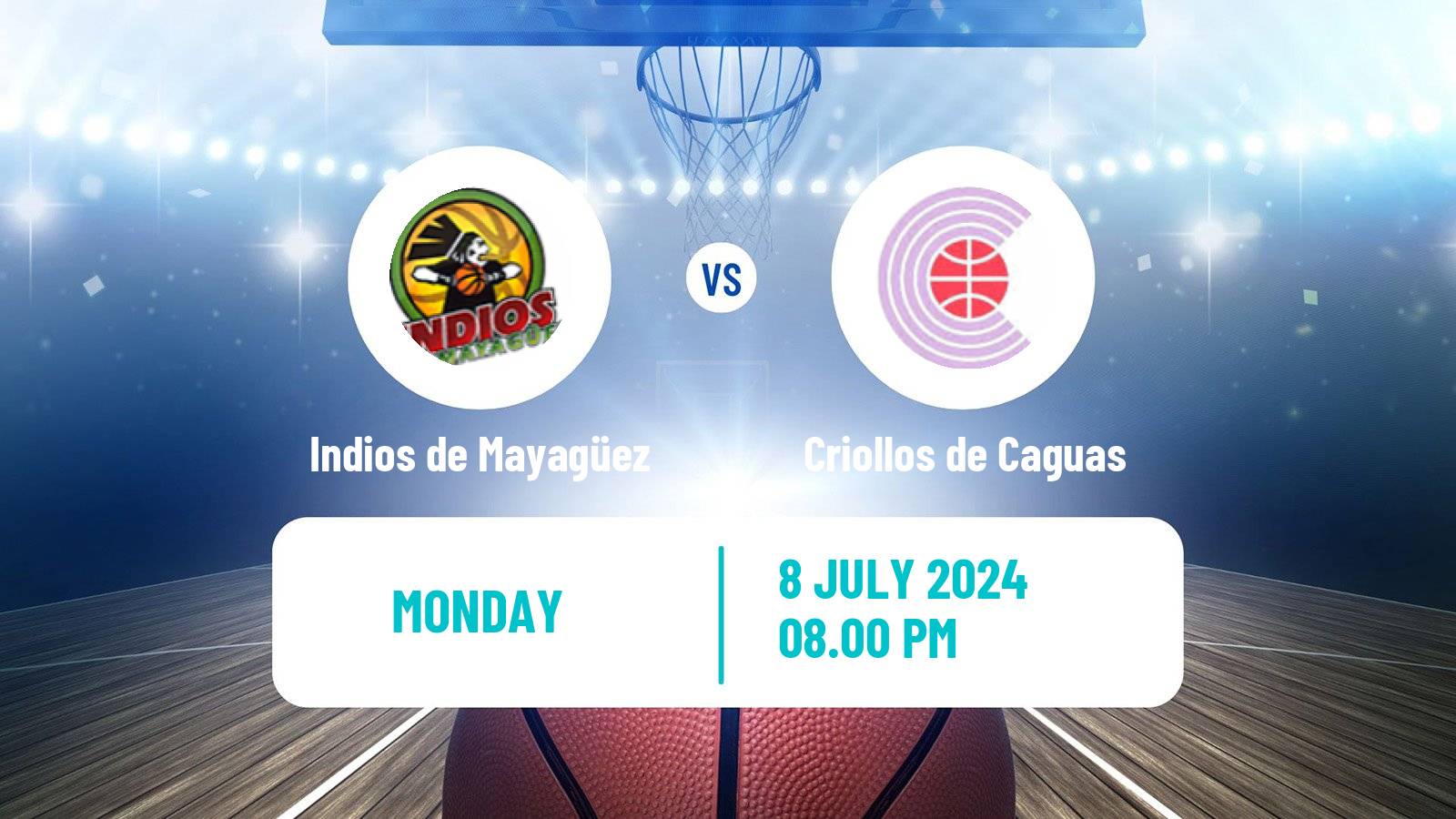 Basketball Puerto Rican BSN Indios de Mayagüez - Criollos de Caguas