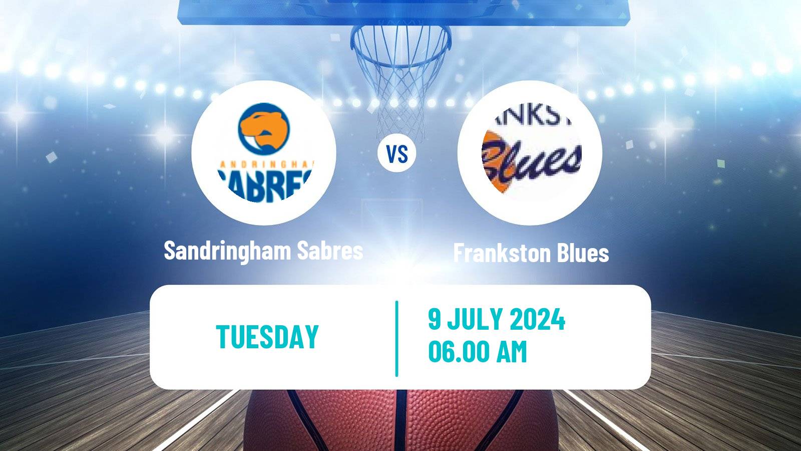 Basketball Australian NBL1 South Sandringham Sabres - Frankston Blues