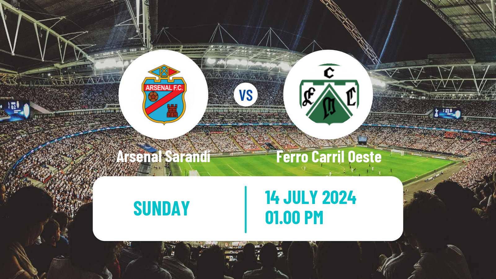 Soccer Argentinian Primera Nacional Arsenal Sarandí - Ferro Carril Oeste