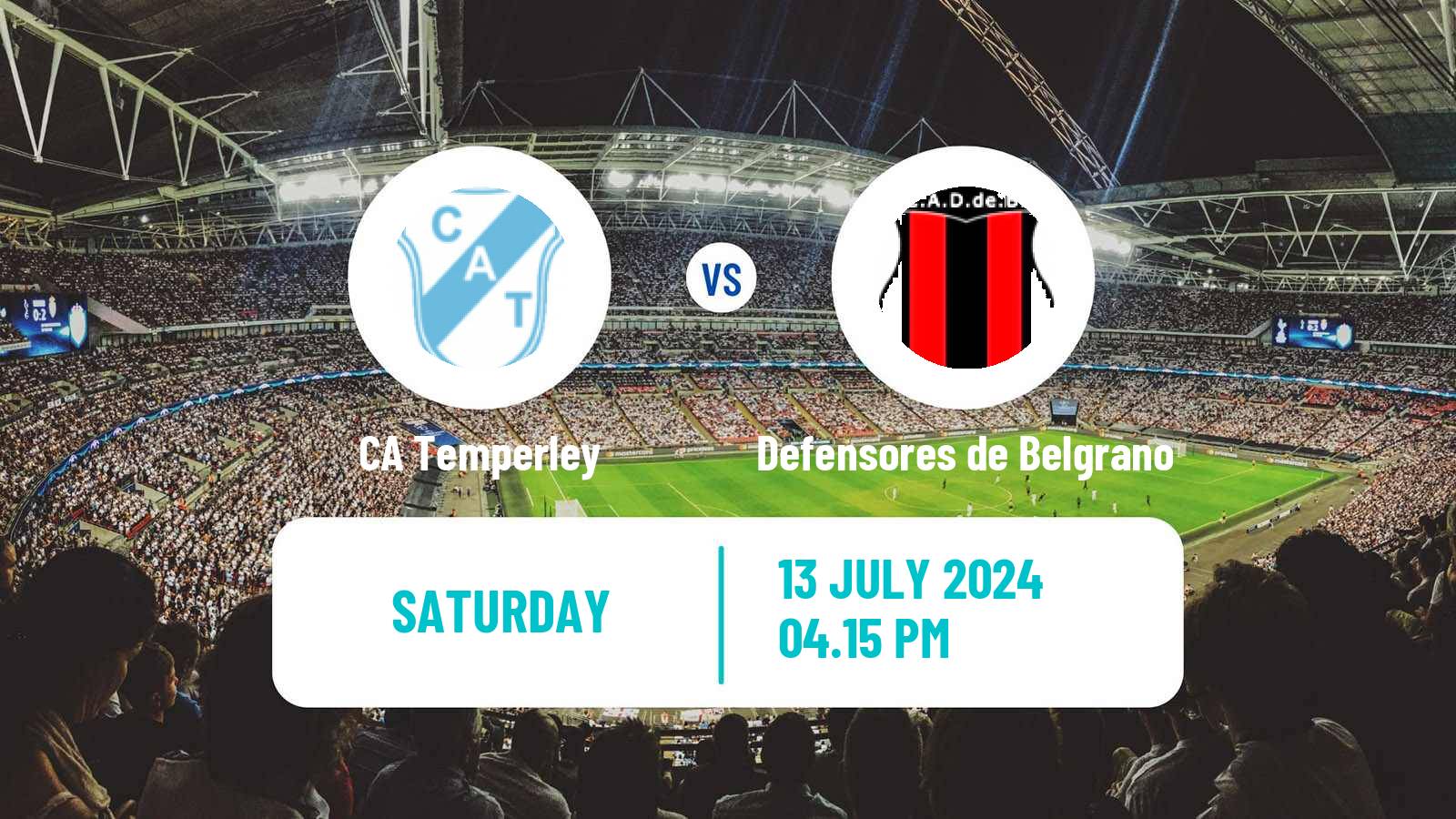 Soccer Argentinian Primera Nacional Temperley - Defensores de Belgrano