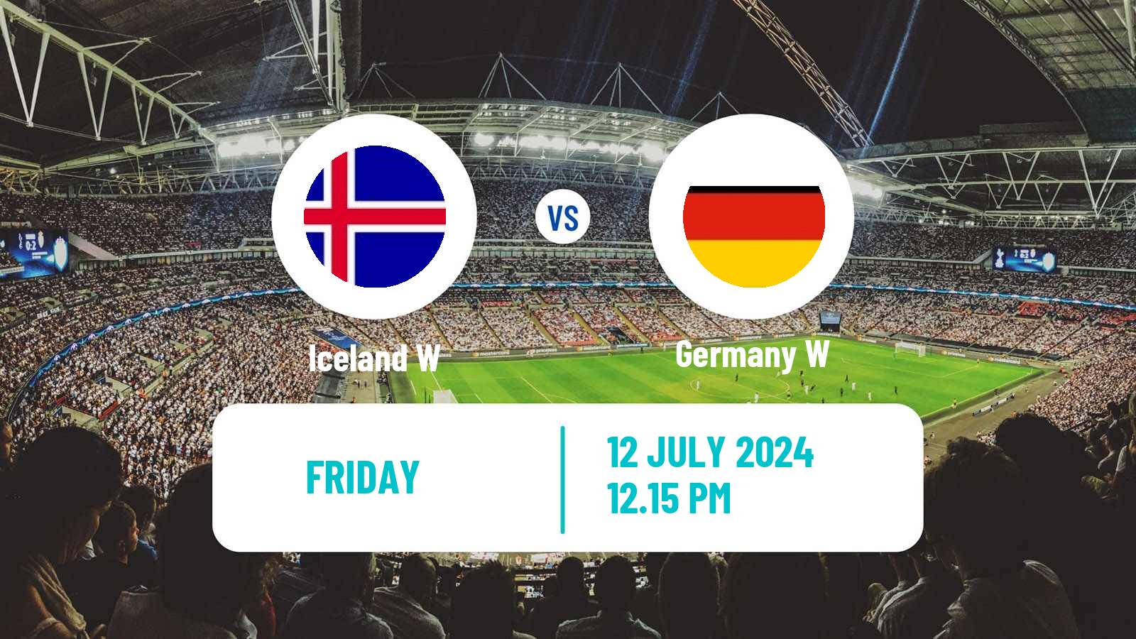 Soccer UEFA Euro Women Iceland W - Germany W