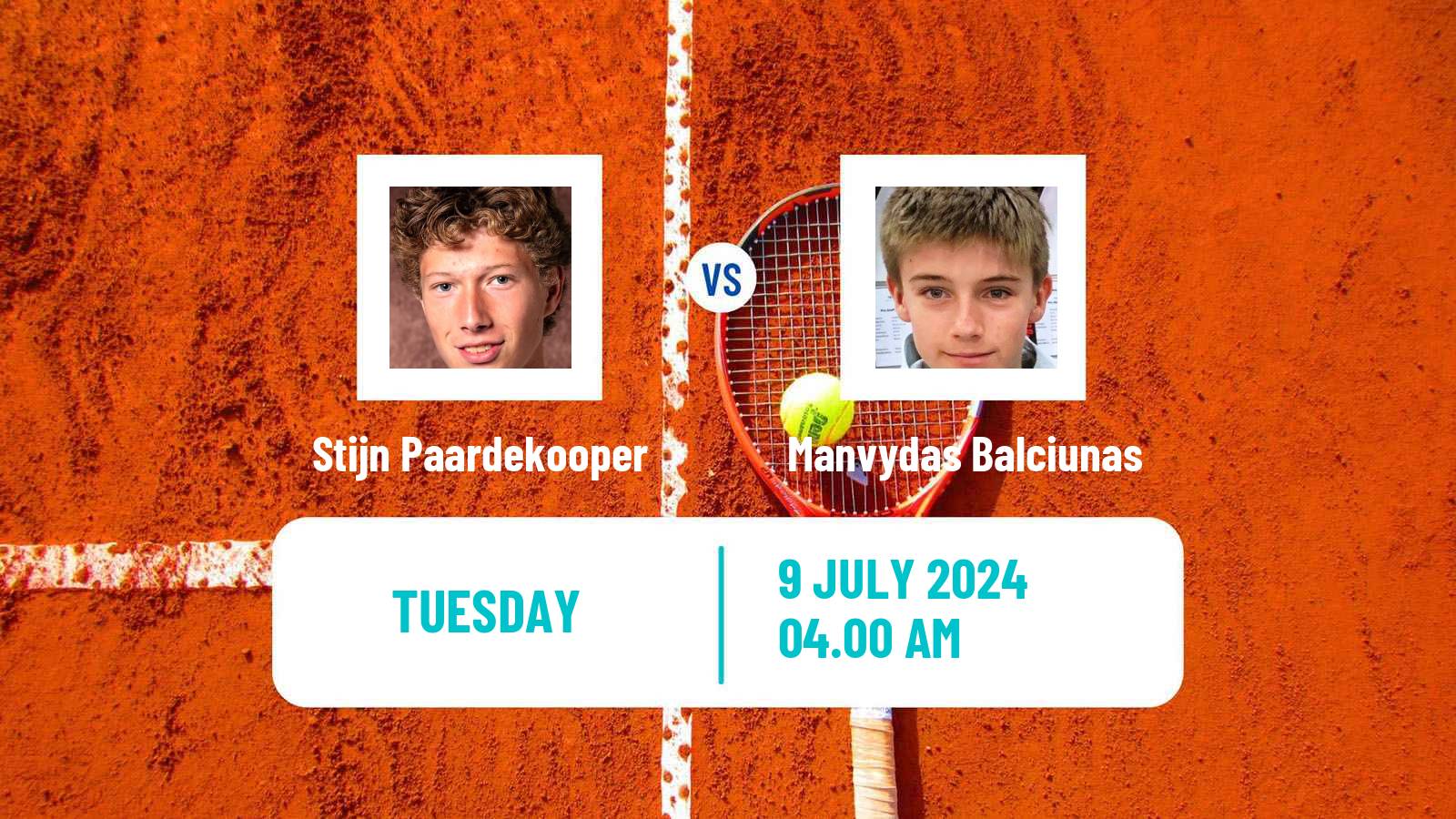 Tennis ITF M25 The Hague Men 2024 Stijn Paardekooper - Manvydas Balciunas
