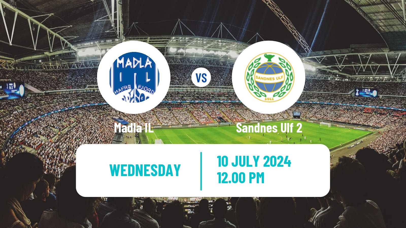 Soccer Norwegian Division 3 - Group 2 Madla - Sandnes Ulf 2