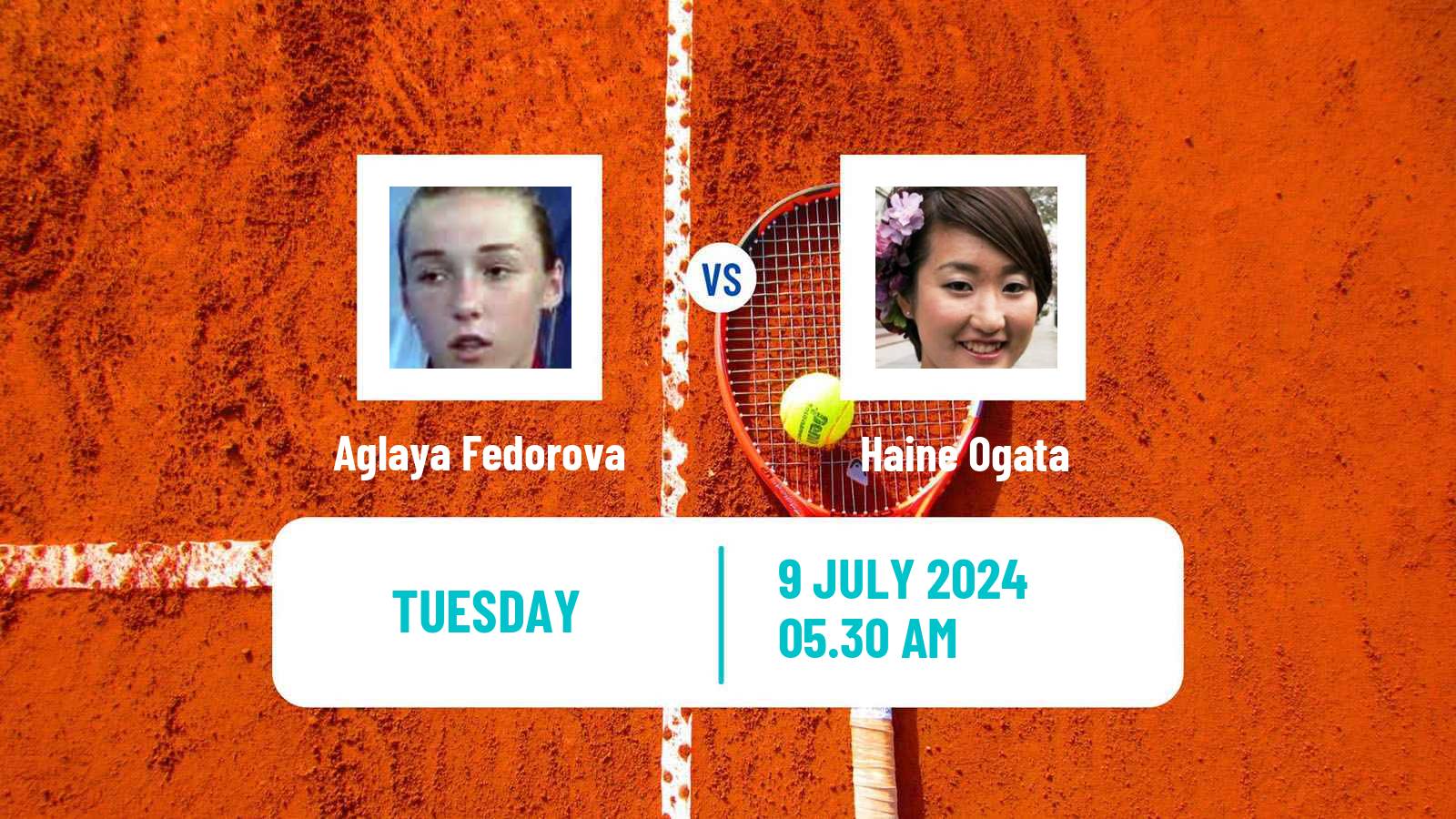 Tennis ITF W15 Monastir 26 Women Aglaya Fedorova - Haine Ogata