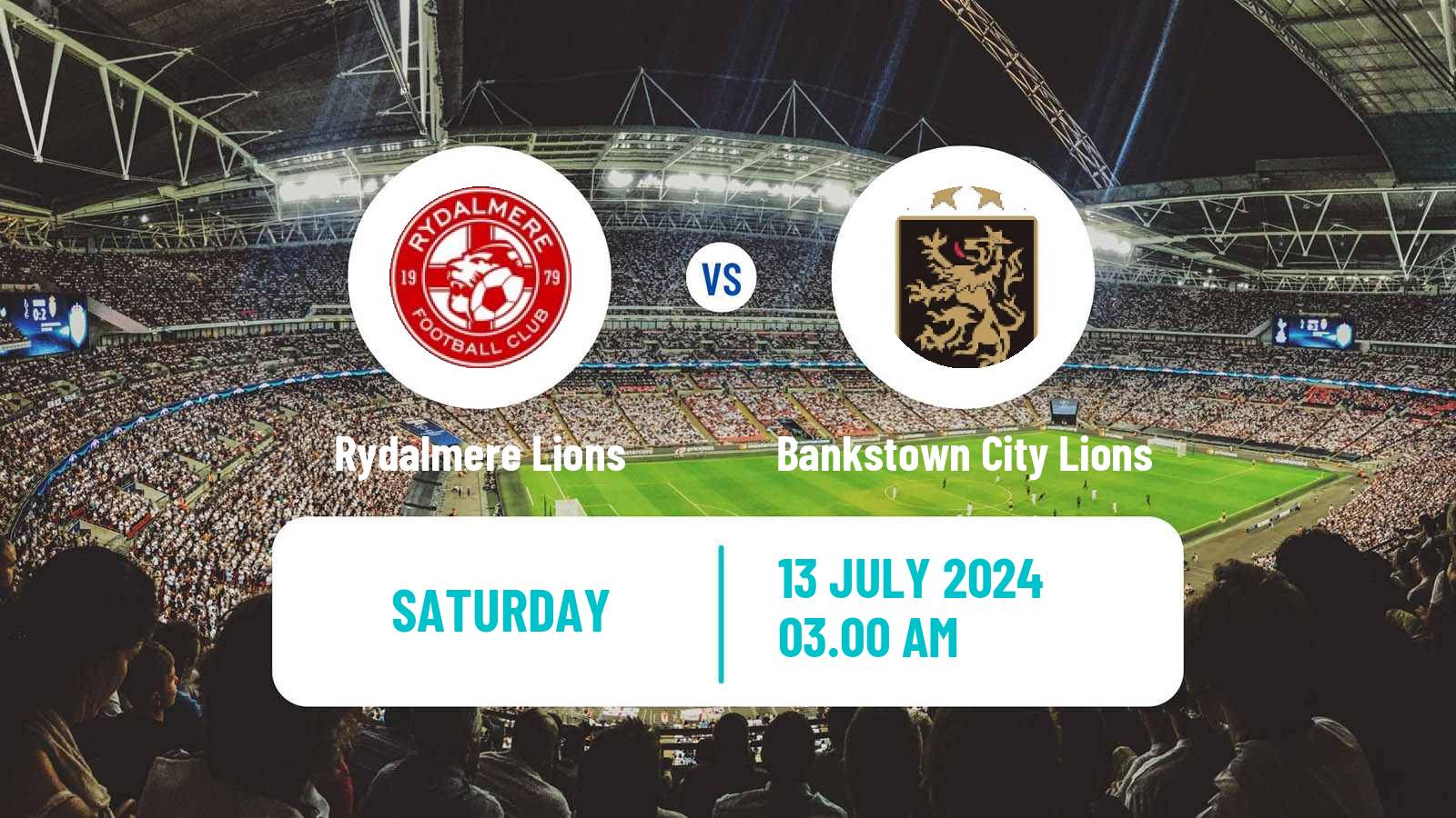 Soccer Australian NSW League One Rydalmere Lions - Bankstown City Lions