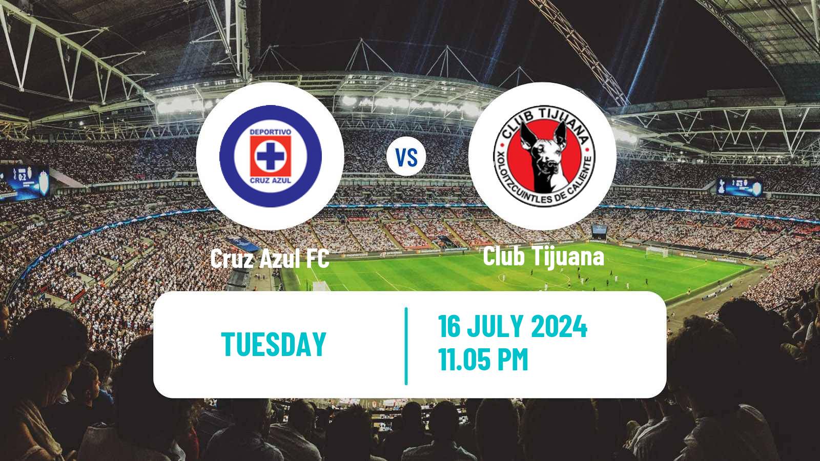 Soccer Mexican Liga MX Cruz Azul - Tijuana