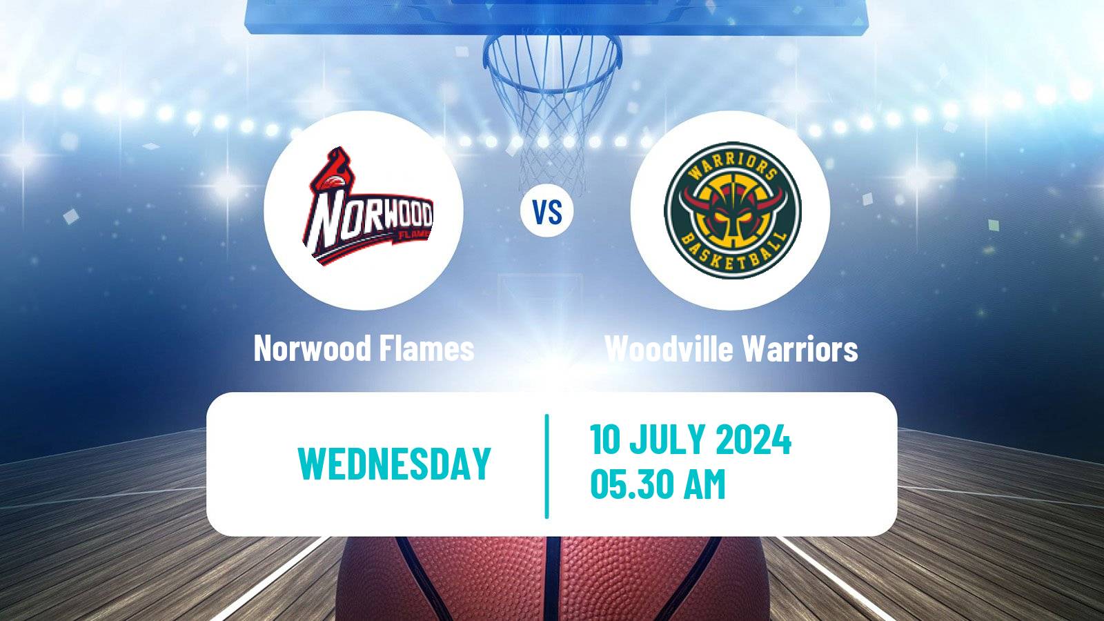 Basketball Australian NBL1 Central Norwood Flames - Woodville Warriors