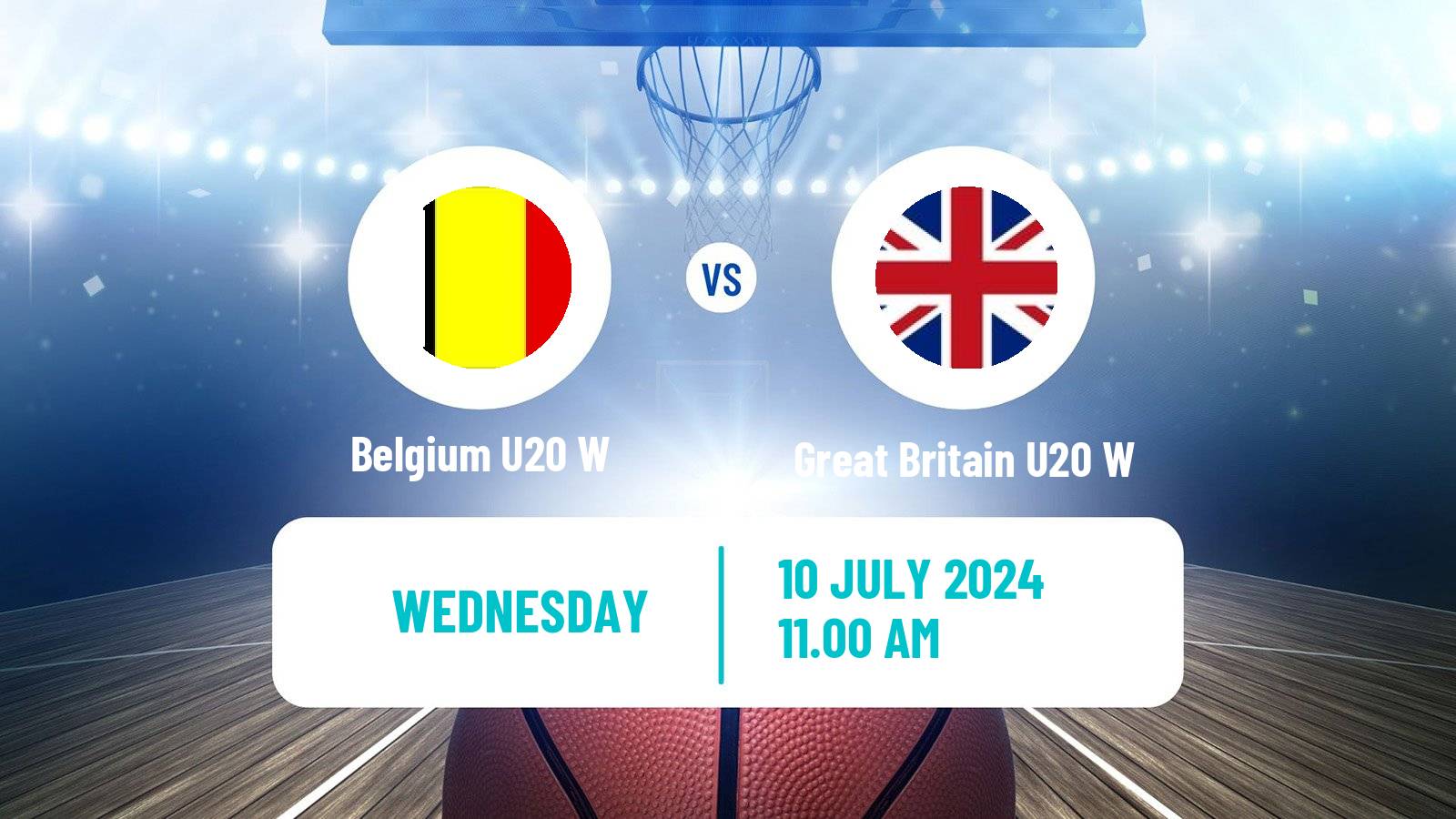 Basketball European Championship U20 B Basketball Women Belgium U20 W - Great Britain U20 W