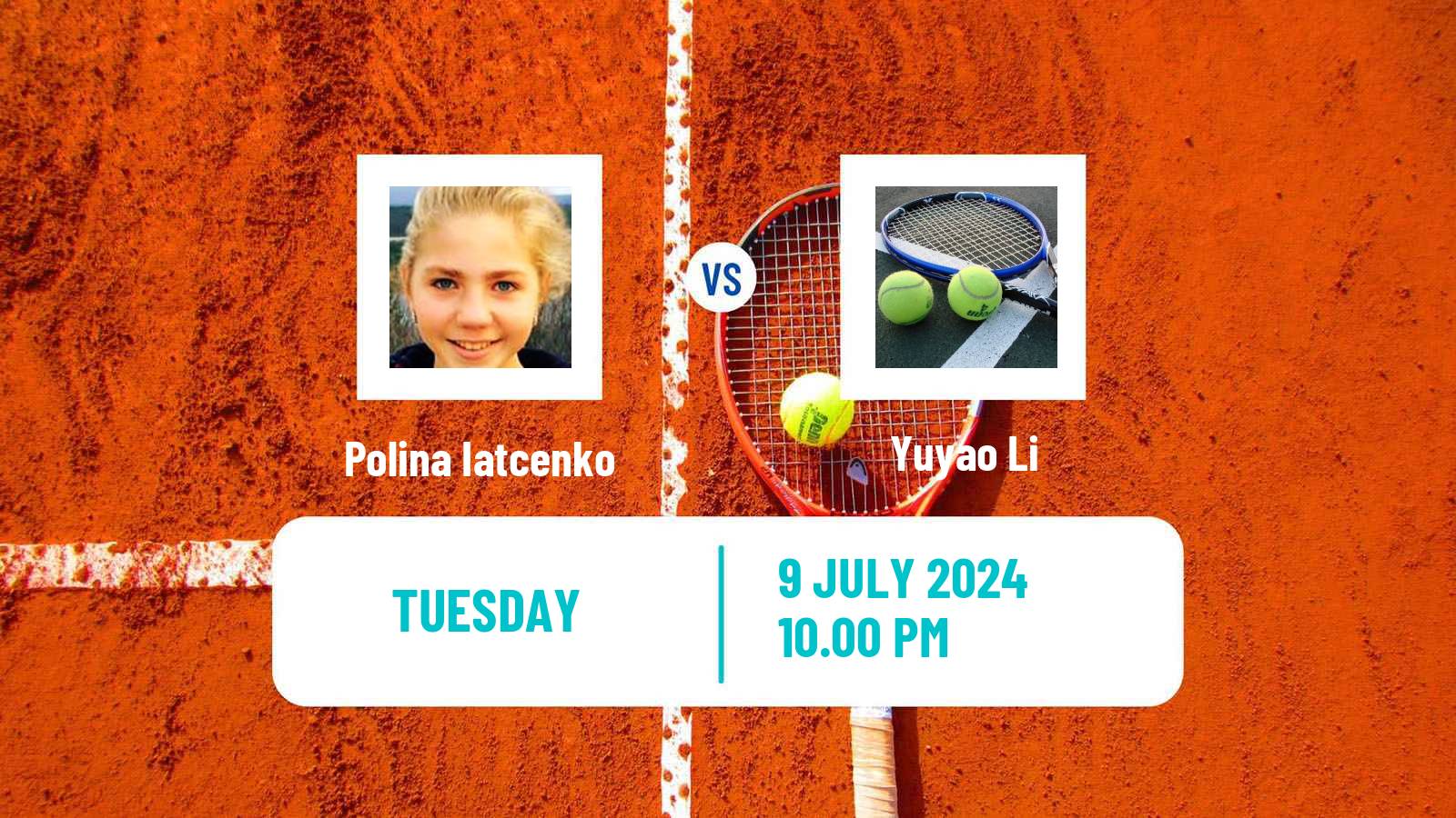 Tennis ITF W35 Tianjin Women Polina Iatcenko - Yuyao Li