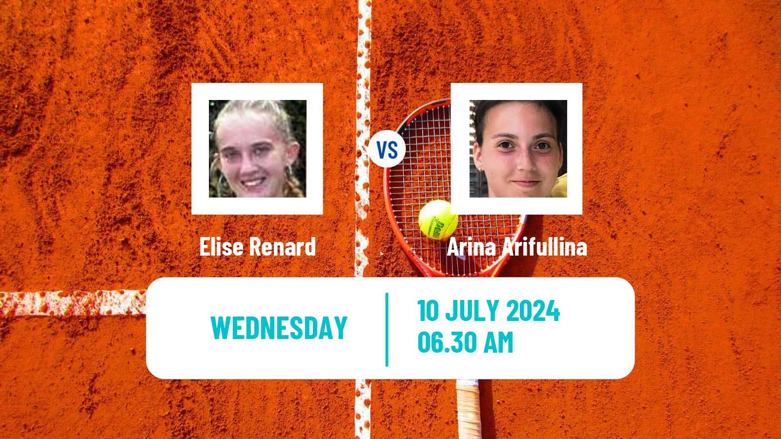 Tennis ITF W15 Bissy Chambery Women Elise Renard - Arina Arifullina