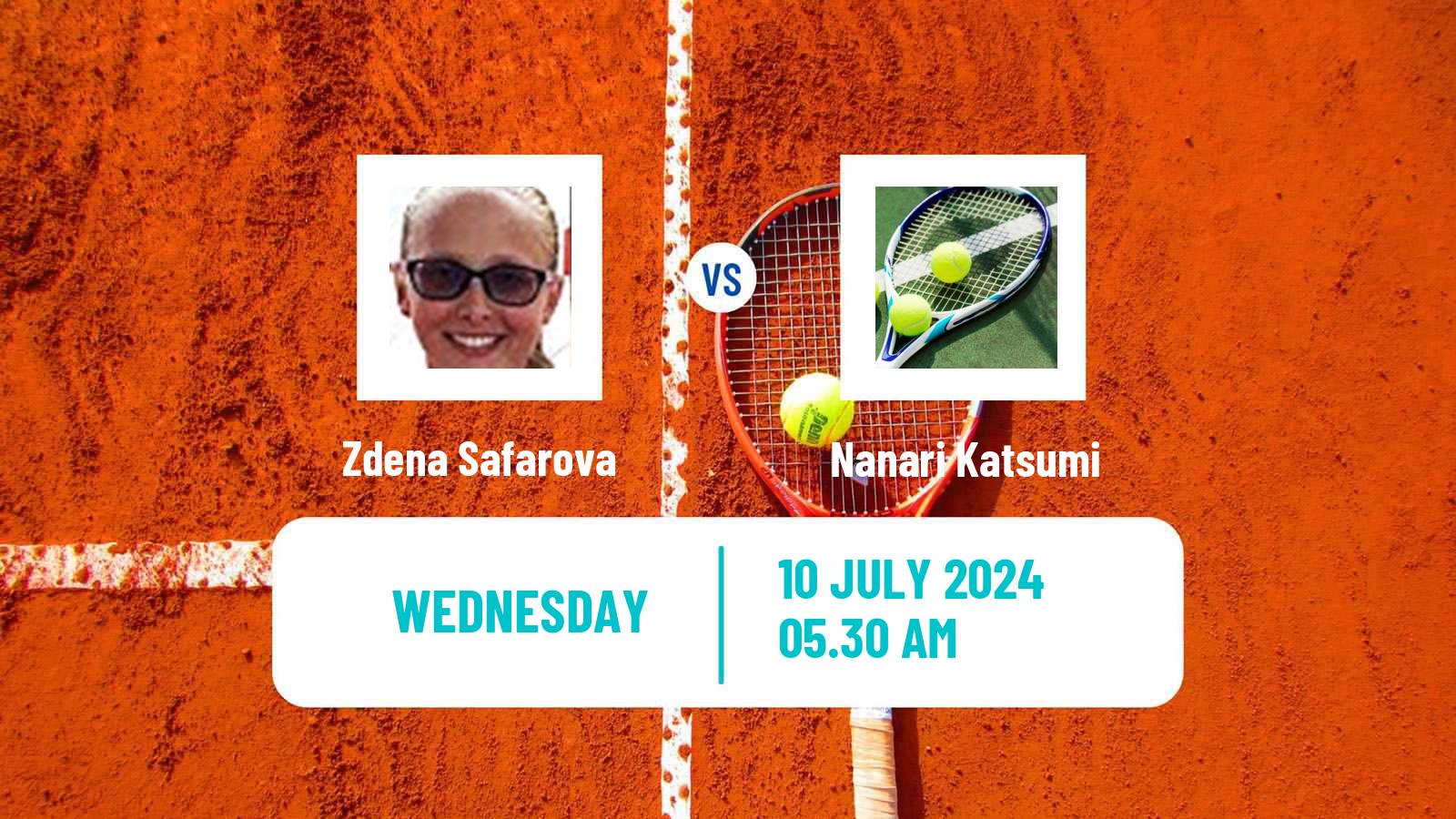 Tennis ITF W15 Monastir 26 Women Zdena Safarova - Nanari Katsumi