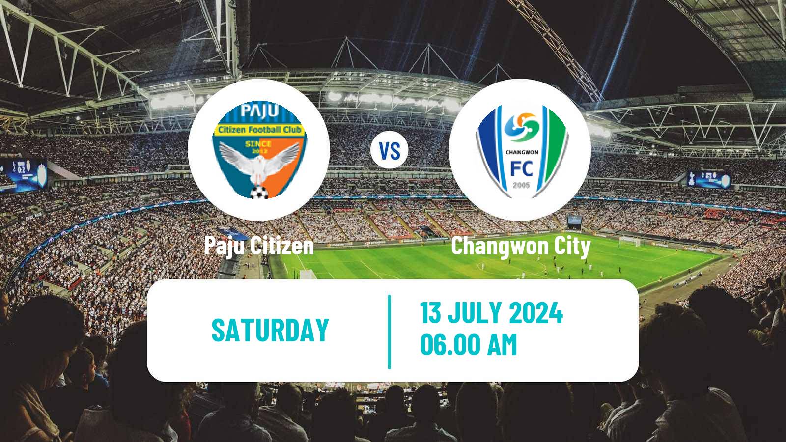 Soccer South Korean K3 League Paju Citizen - Changwon City