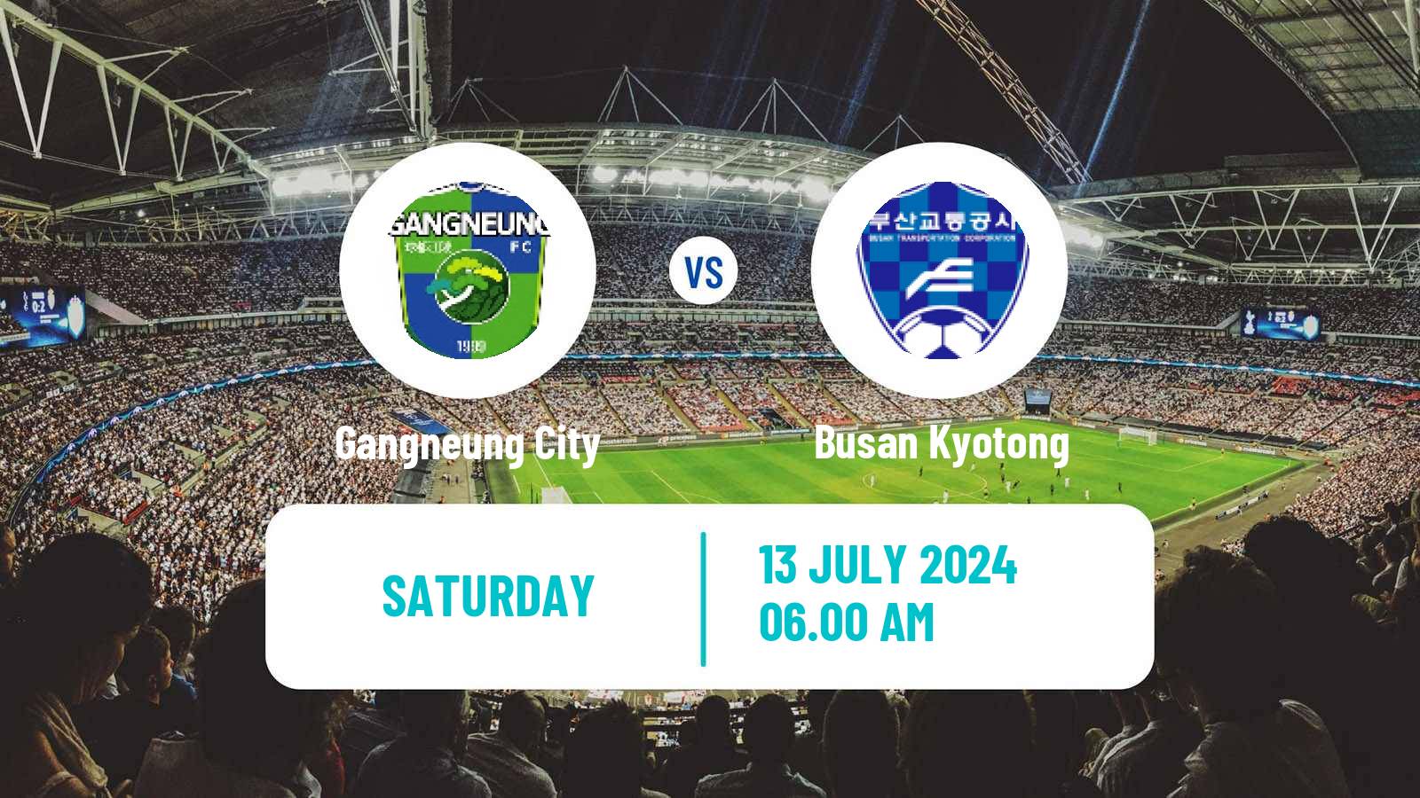 Soccer South Korean K3 League Gangneung City - Busan Kyotong