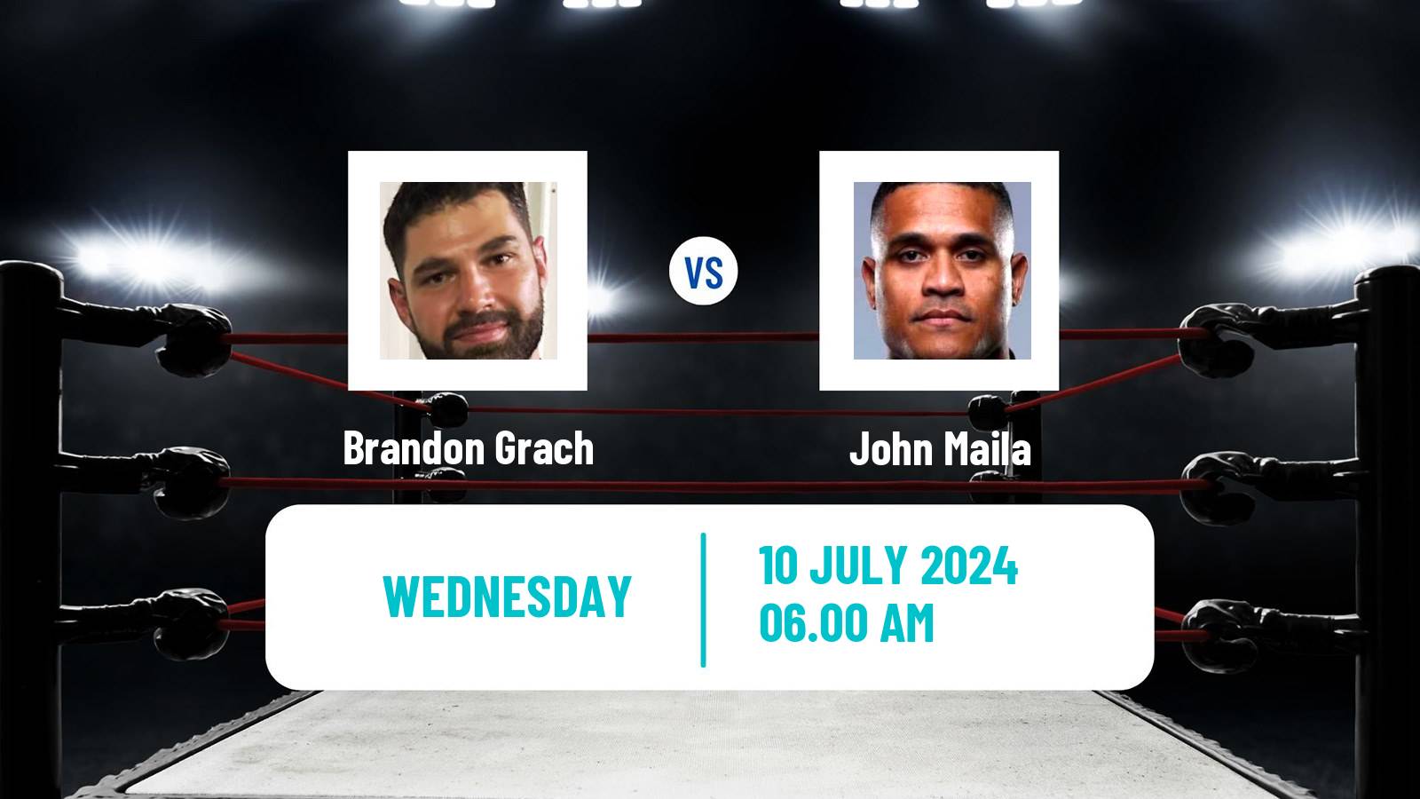 Boxing Heavyweight Others Matches Men Brandon Grach - John Maila