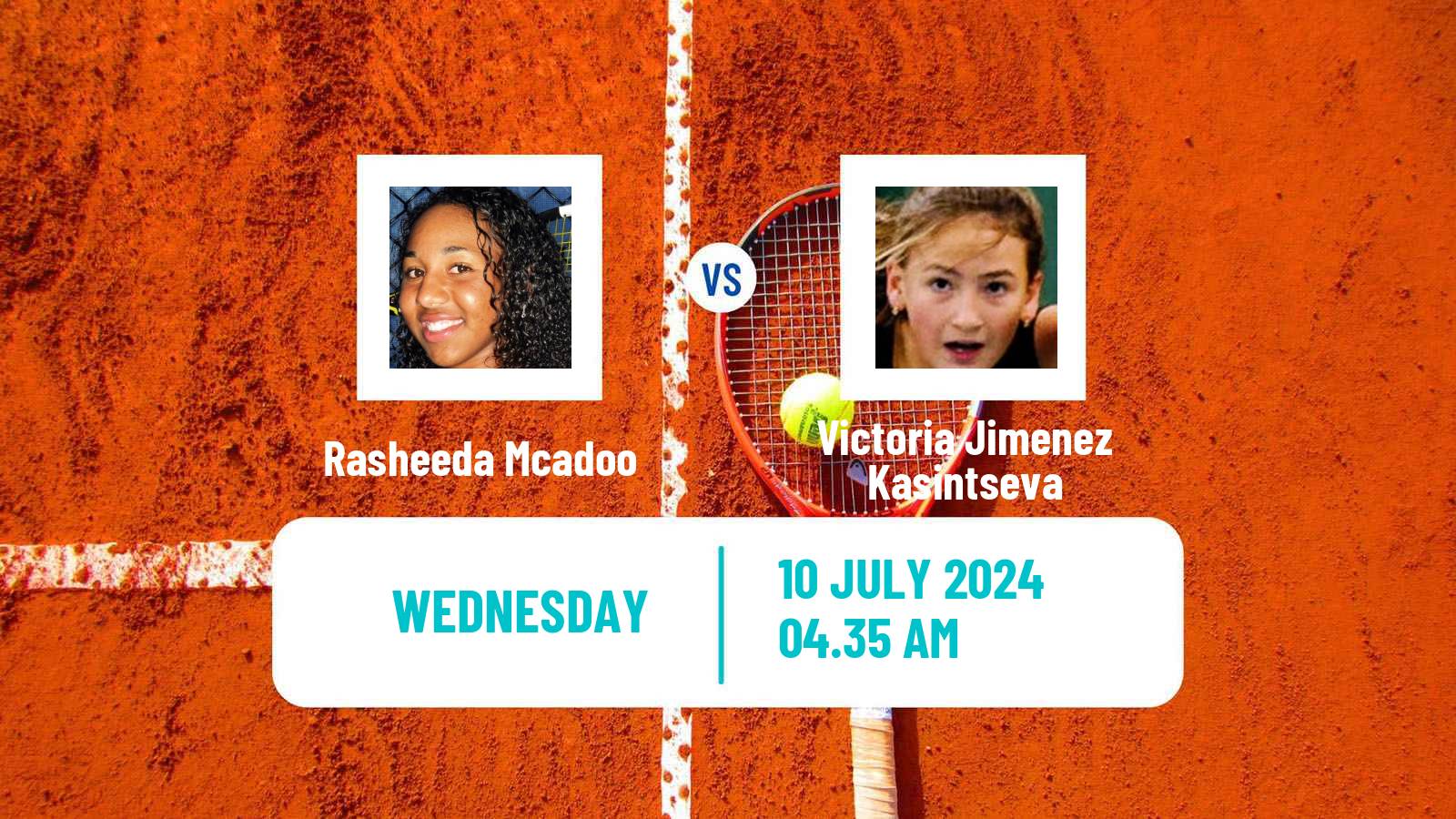 Tennis ITF W75 H Rome Women 2024 Rasheeda Mcadoo - Victoria Jimenez Kasintseva