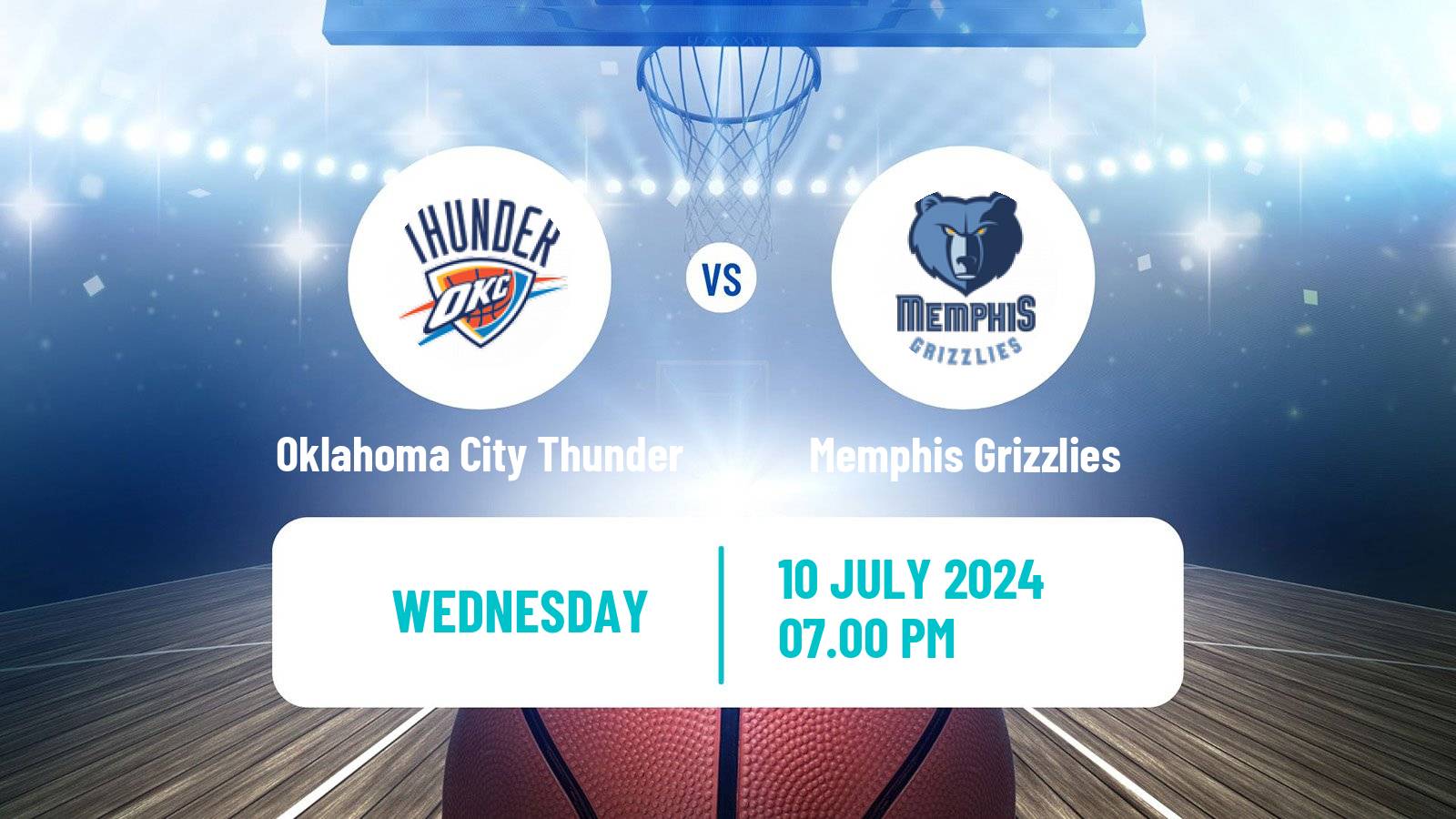 Basketball NBA Salt Lake City Summer League Oklahoma City Thunder - Memphis Grizzlies