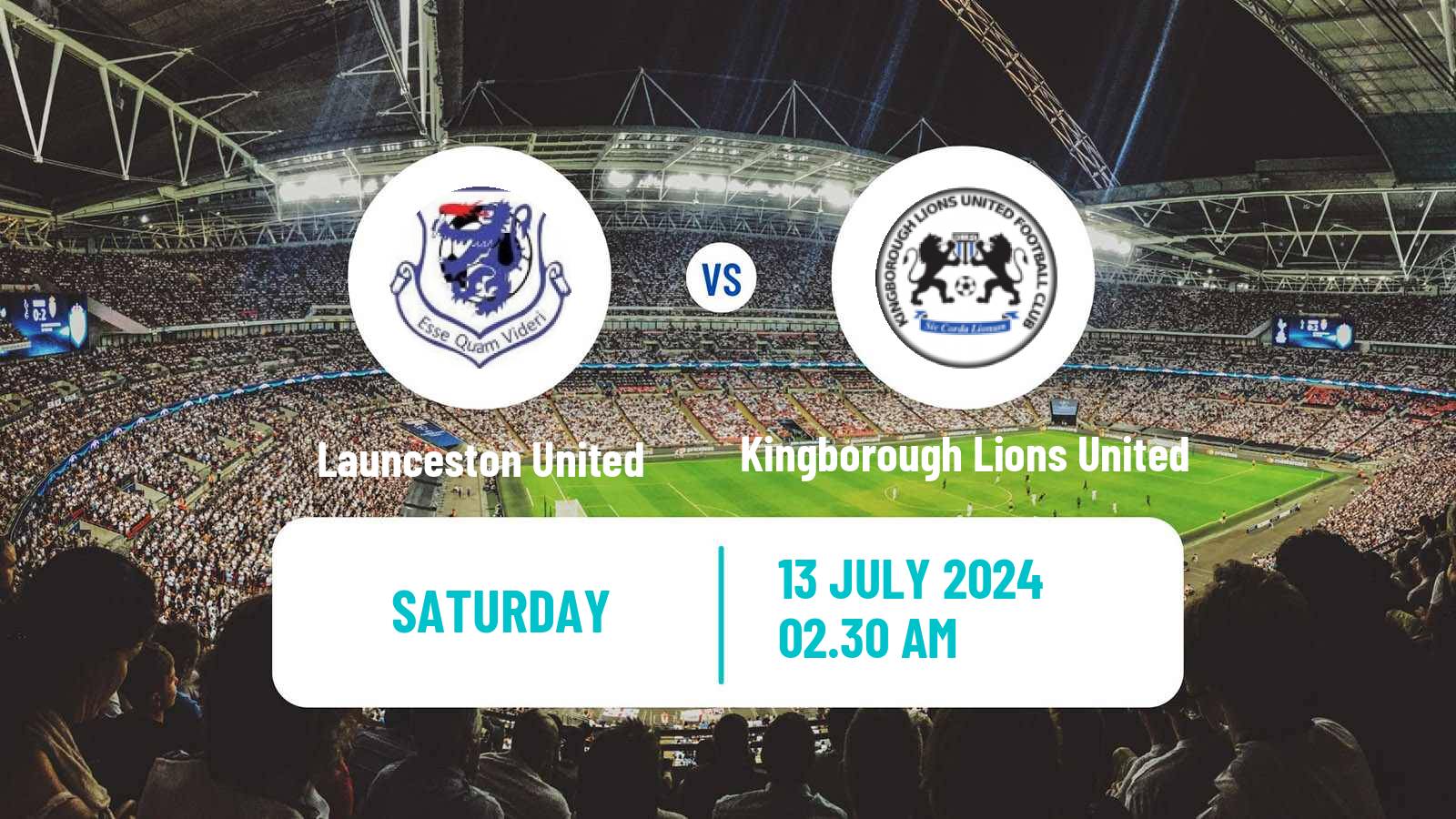 Soccer Australian NPL Tasmania Launceston United - Kingborough Lions United