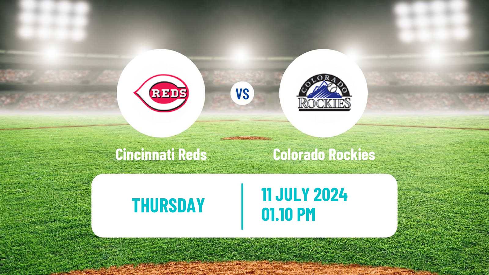 Baseball MLB Cincinnati Reds - Colorado Rockies