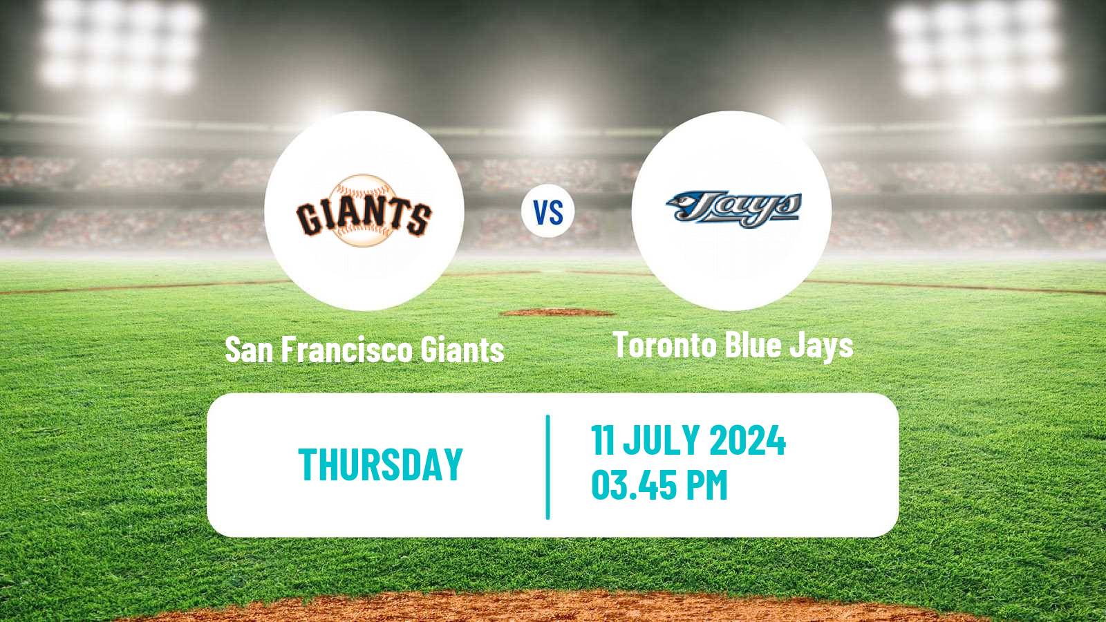 Baseball MLB San Francisco Giants - Toronto Blue Jays