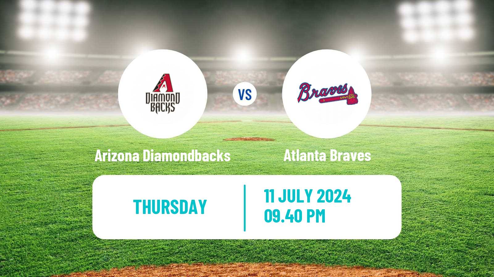 Baseball MLB Arizona Diamondbacks - Atlanta Braves