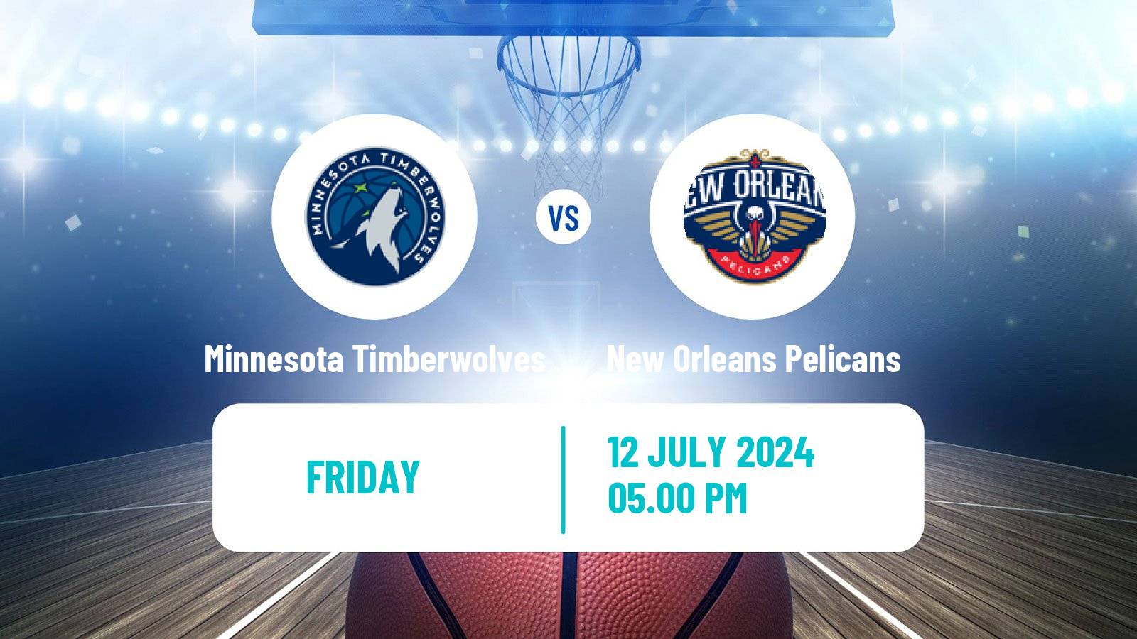 Basketball NBA Las Vegas Summer League Minnesota Timberwolves - New Orleans Pelicans