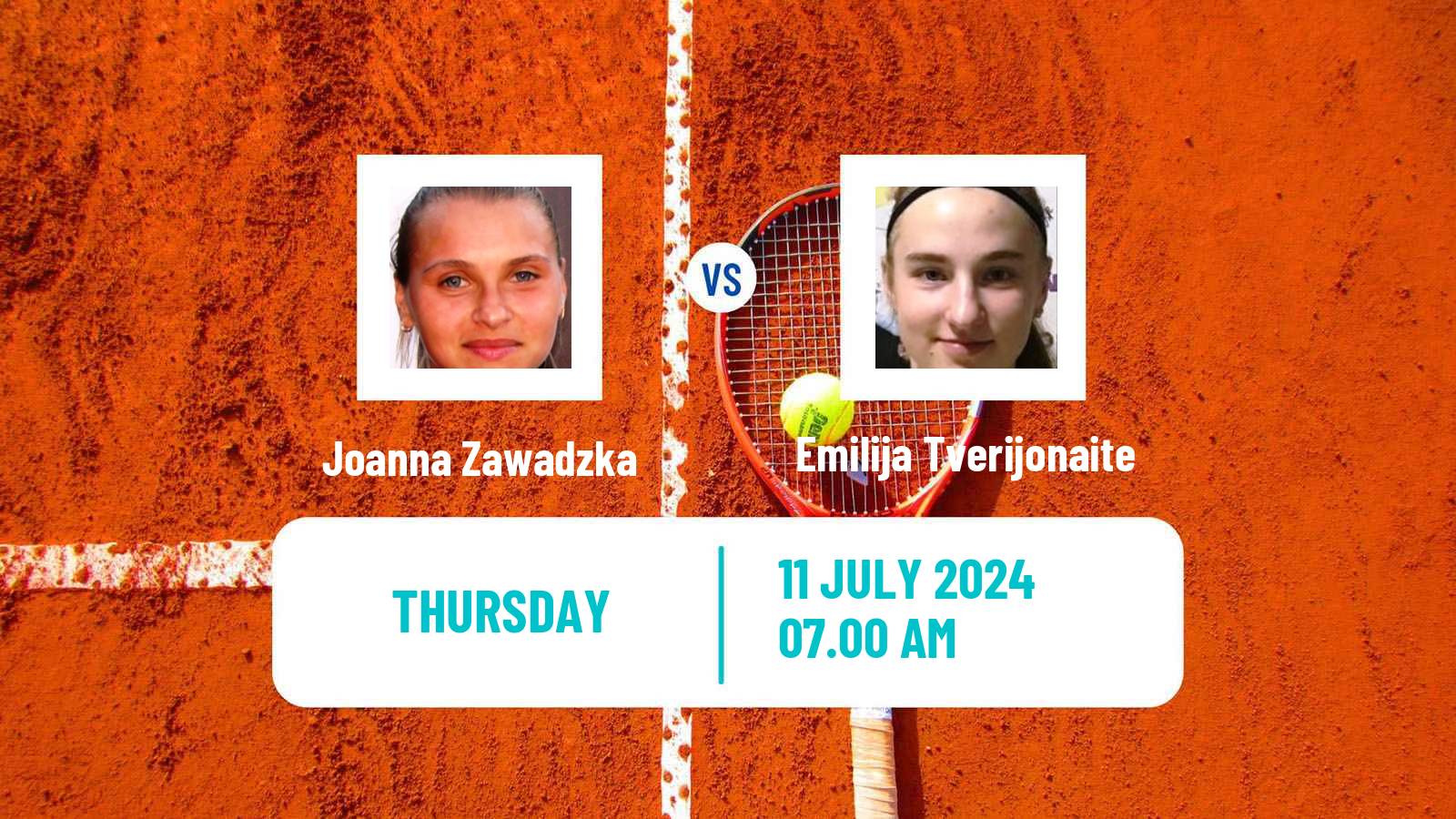 Tennis ITF W15 Grodzisk Mazowiecki Women Joanna Zawadzka - Emilija Tverijonaite