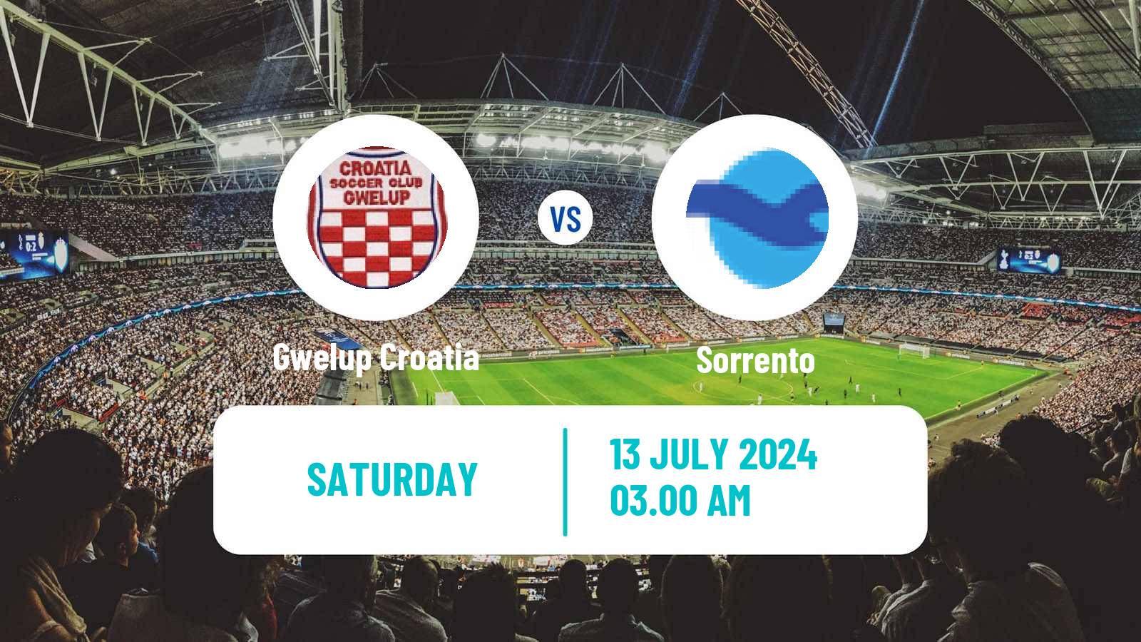 Soccer Australian WA State League Gwelup Croatia - Sorrento