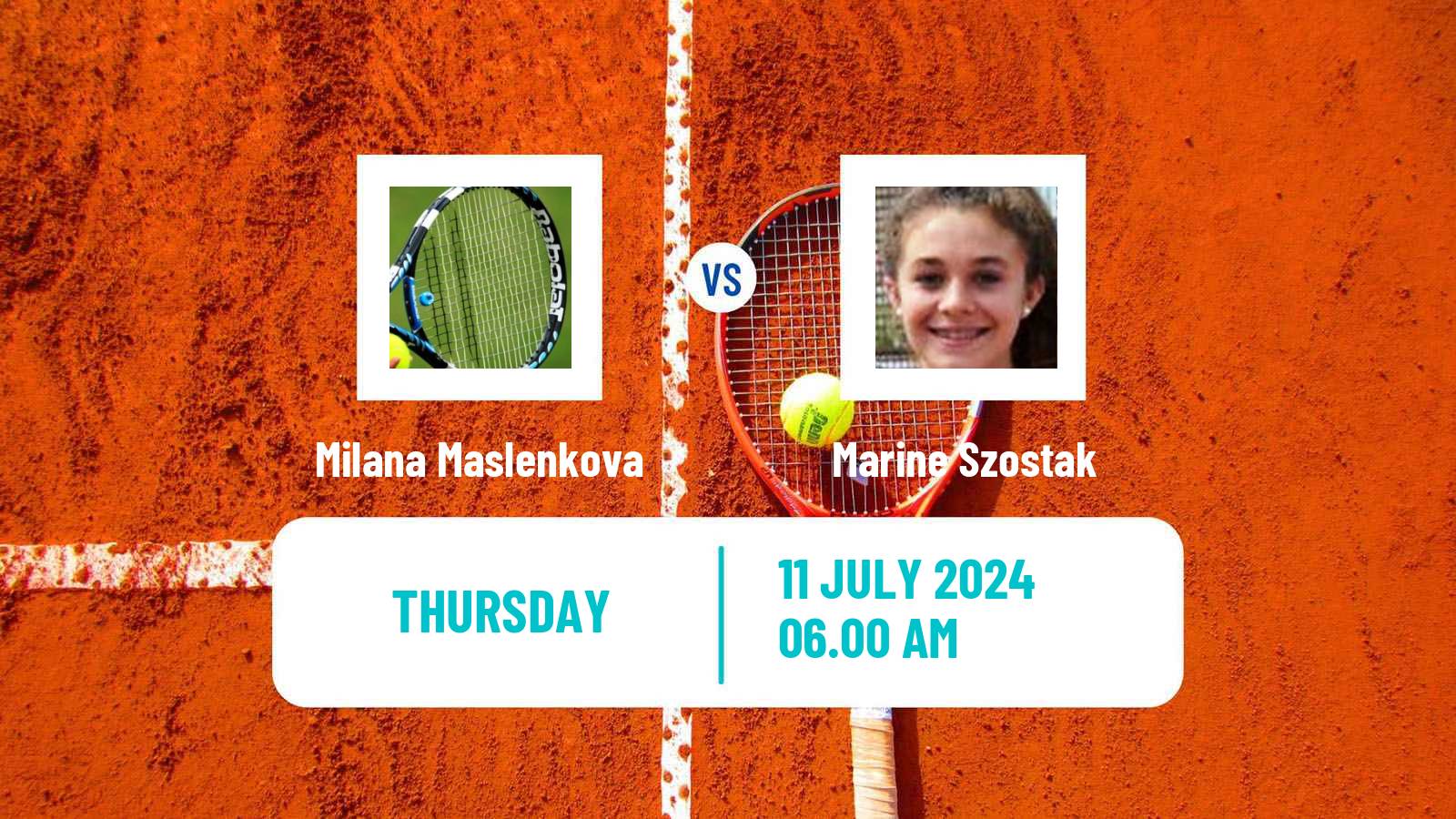 Tennis ITF W15 Bissy Chambery Women Milana Maslenkova - Marine Szostak