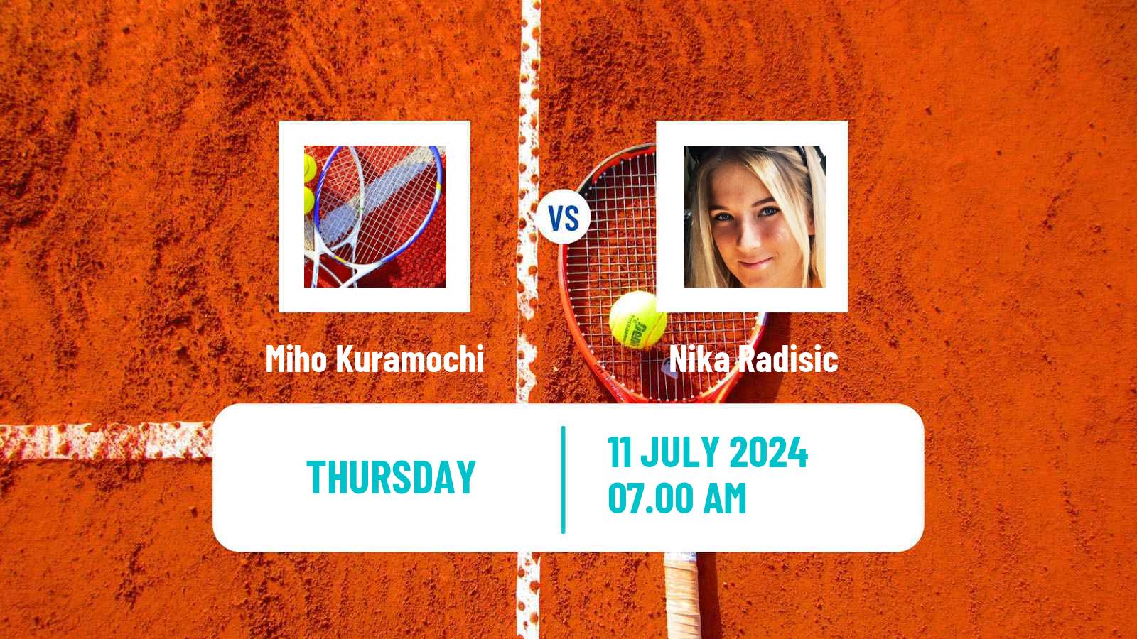 Tennis ITF W35 Aschaffenburg Women Miho Kuramochi - Nika Radisic