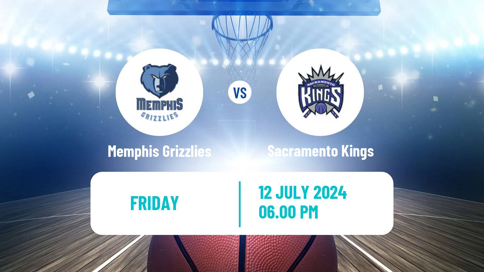 Basketball NBA Las Vegas Summer League Memphis Grizzlies - Sacramento Kings