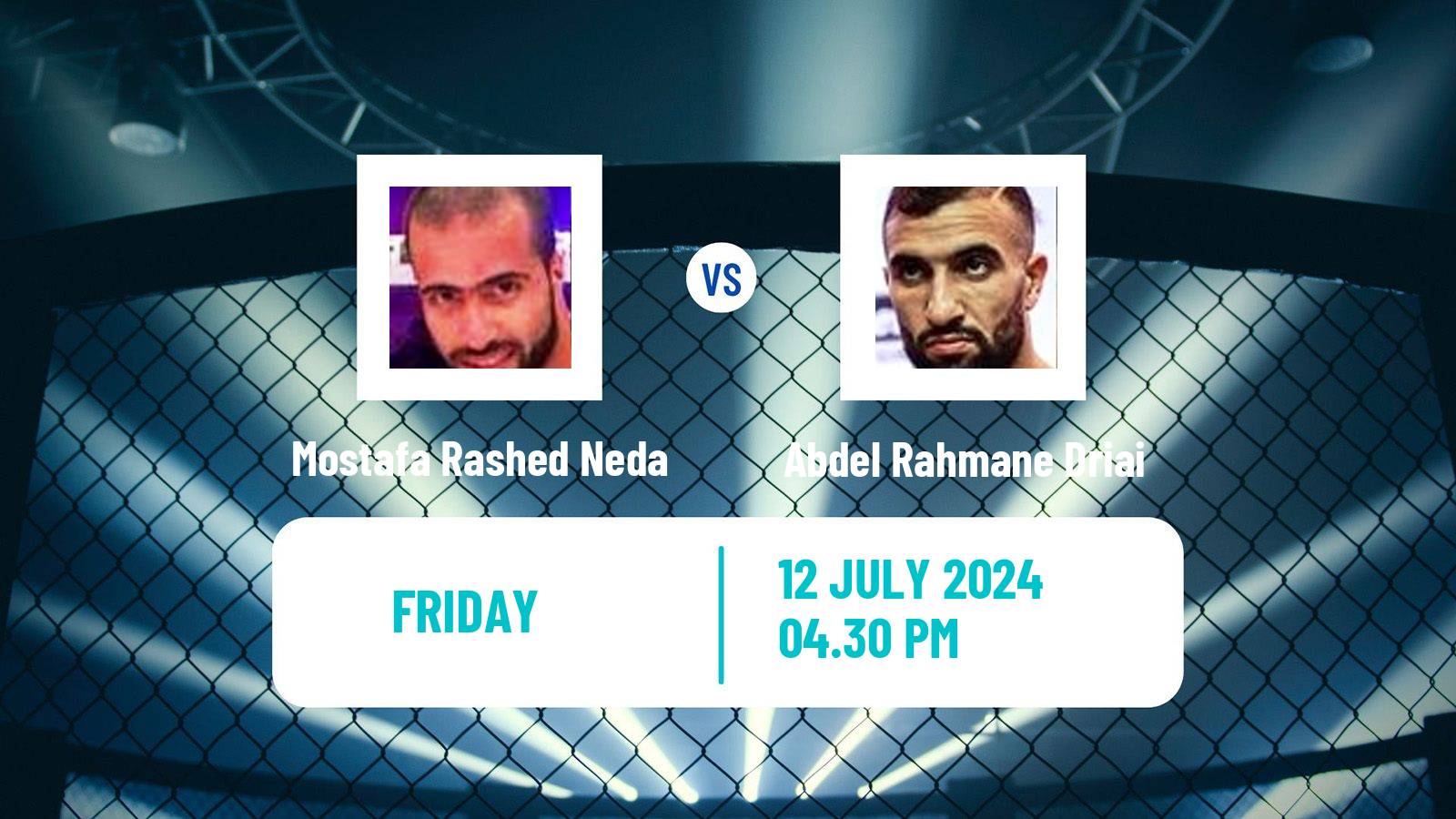 MMA Middleweight Pfl Men Mostafa Rashed Neda - Abdel Rahmane Driai