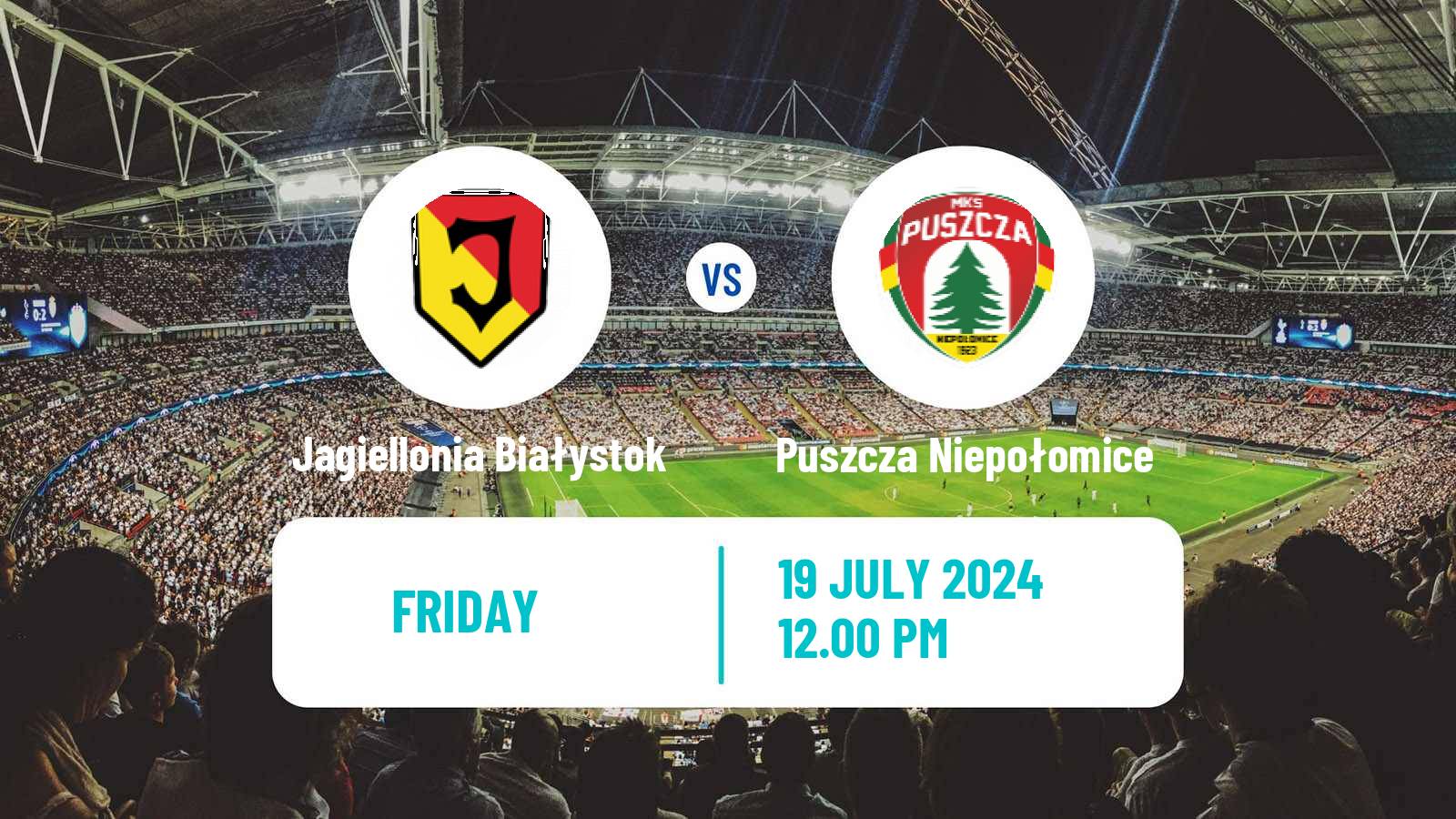 Soccer Polish Ekstraklasa Jagiellonia Białystok - Puszcza Niepołomice