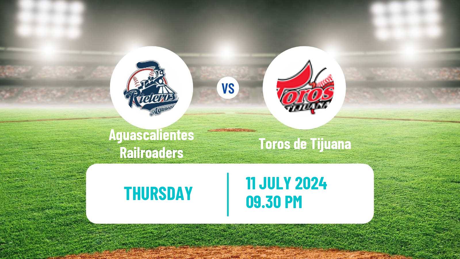 Baseball LMB Aguascalientes Railroaders - Toros de Tijuana